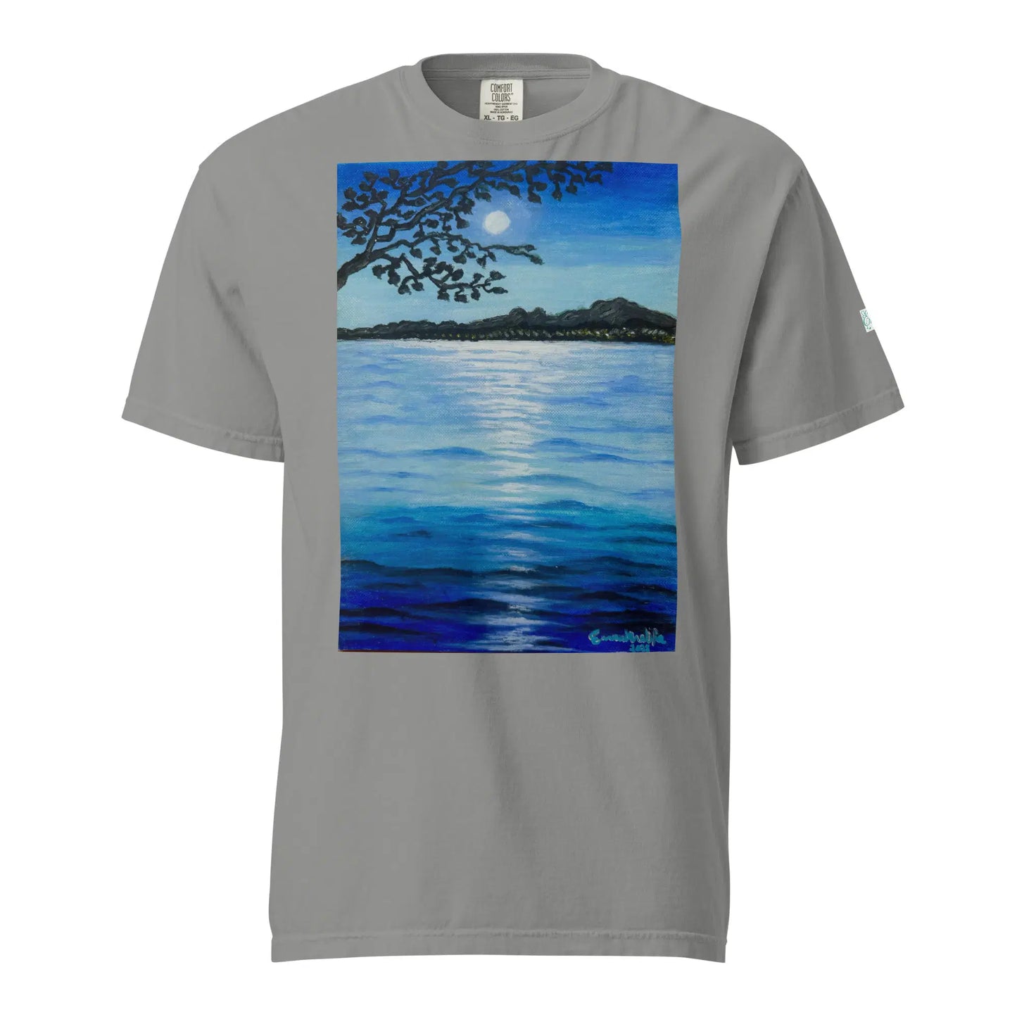 Unisex T-Shirt - Nocturned - Tonalism Moonlit Night Scene - Eman's Gallery