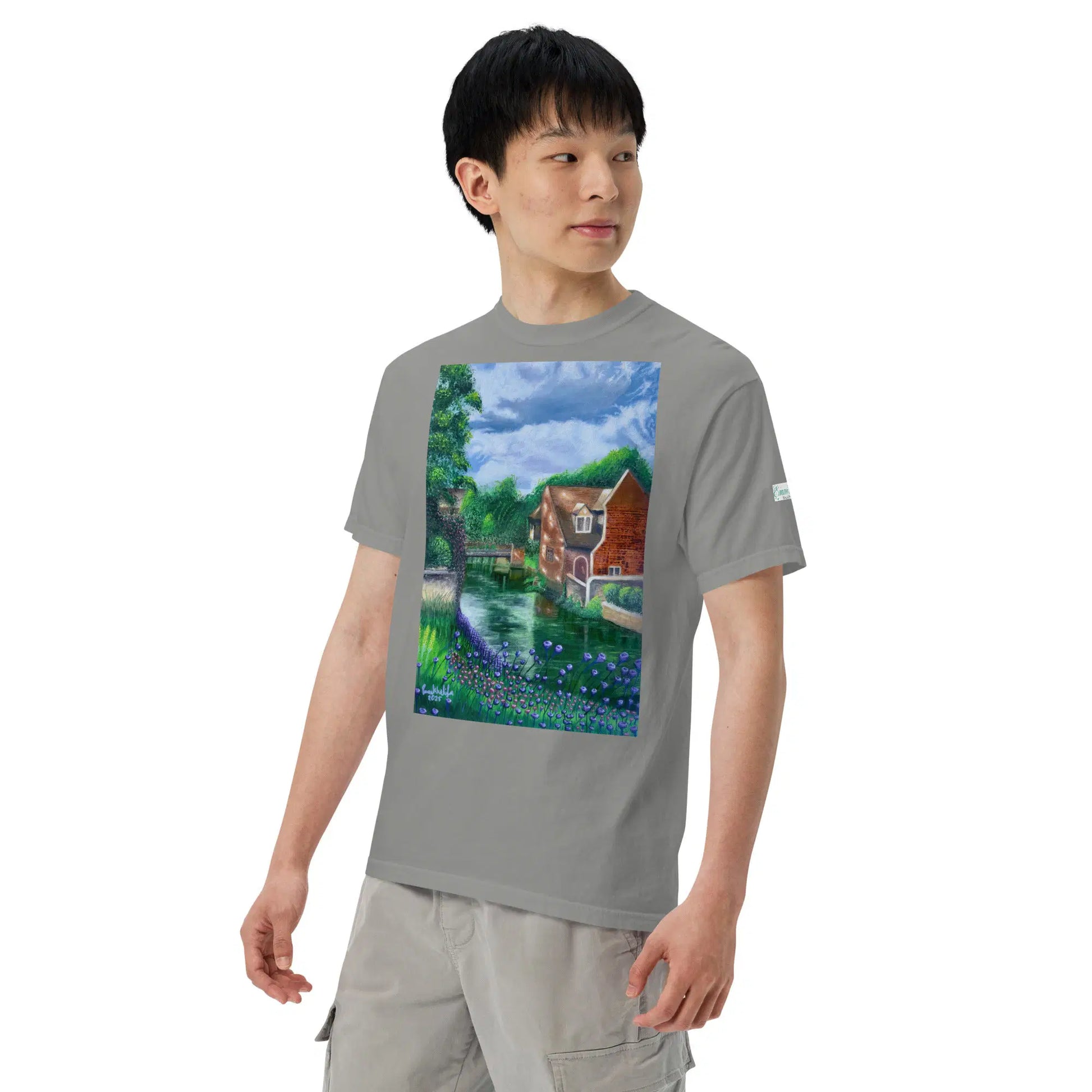 Unisex T-Shirt - River Melody - Impressionist Landscape Art - Eman's Gallery