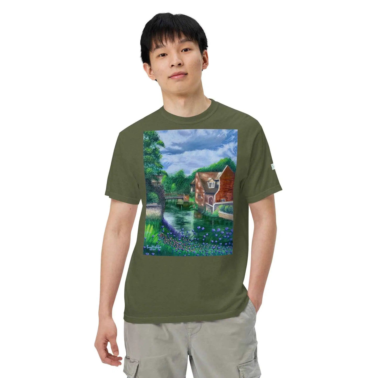 Unisex T-Shirt - River Melody - Impressionist Landscape Art