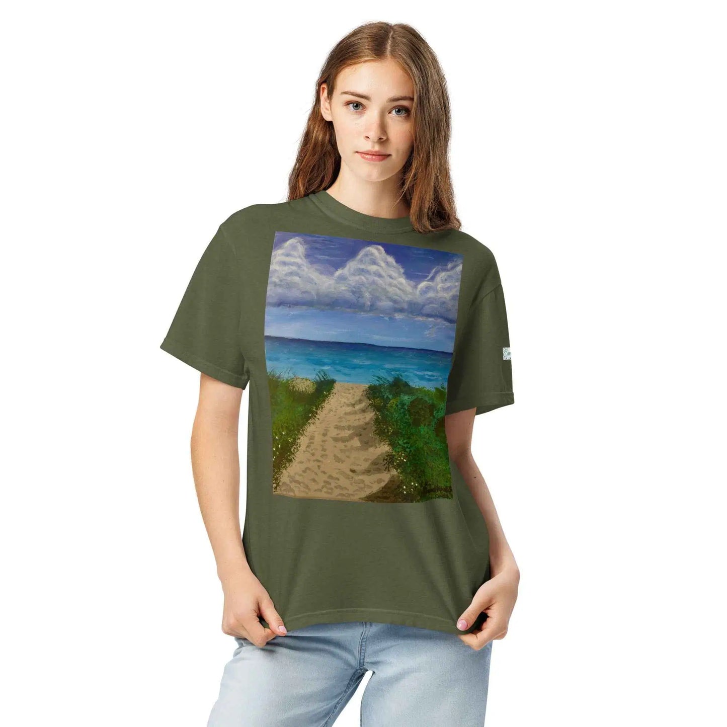 Unisex T-Shirt - Edge of Calm - Coastal Pathway Scene