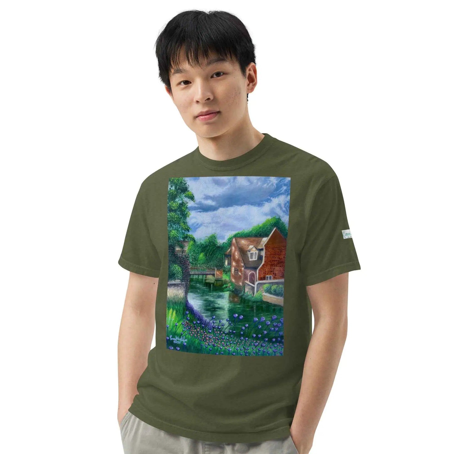Unisex T-Shirt - River Melody - Impressionist Landscape Art