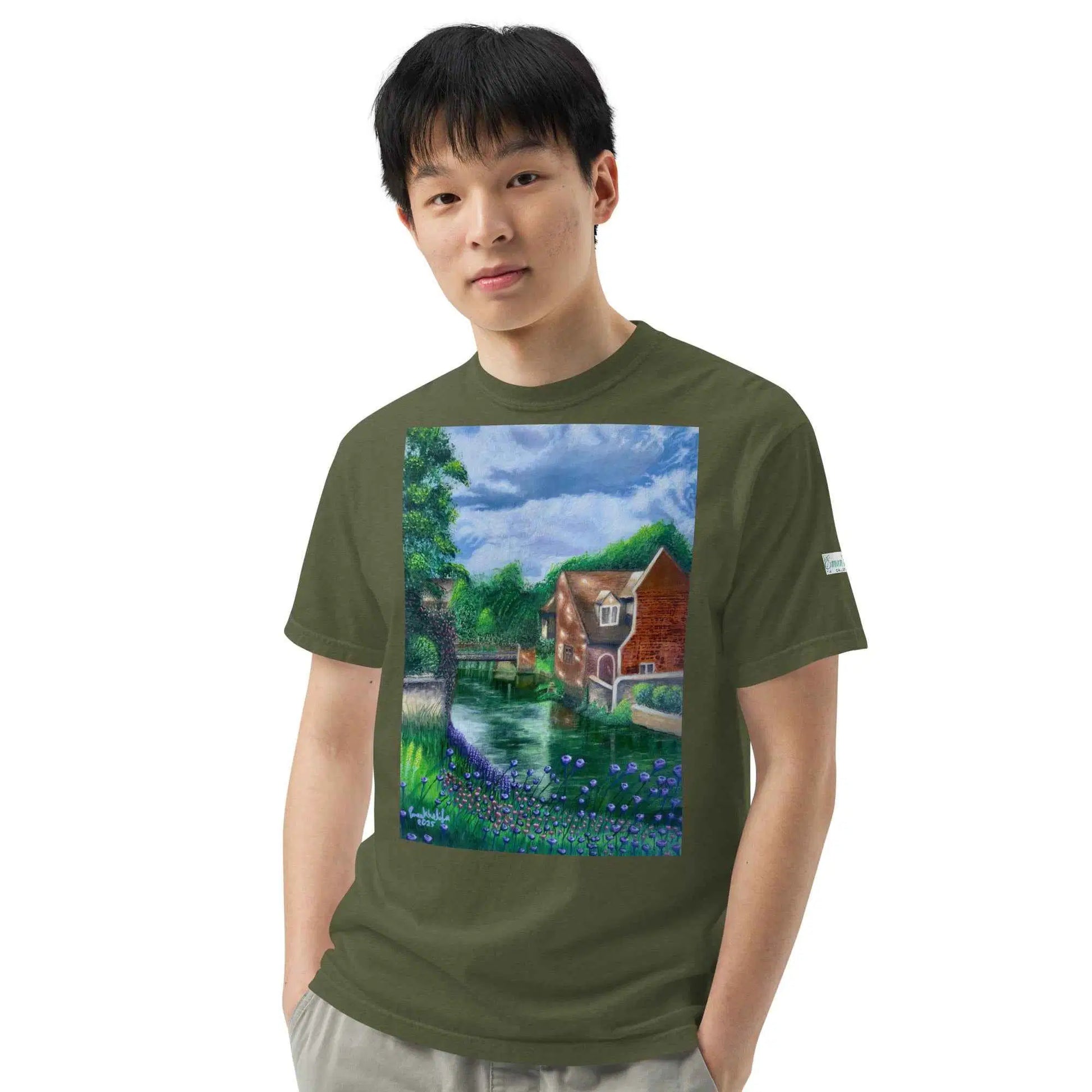 Unisex T-Shirt - River Melody - Impressionist Landscape Art