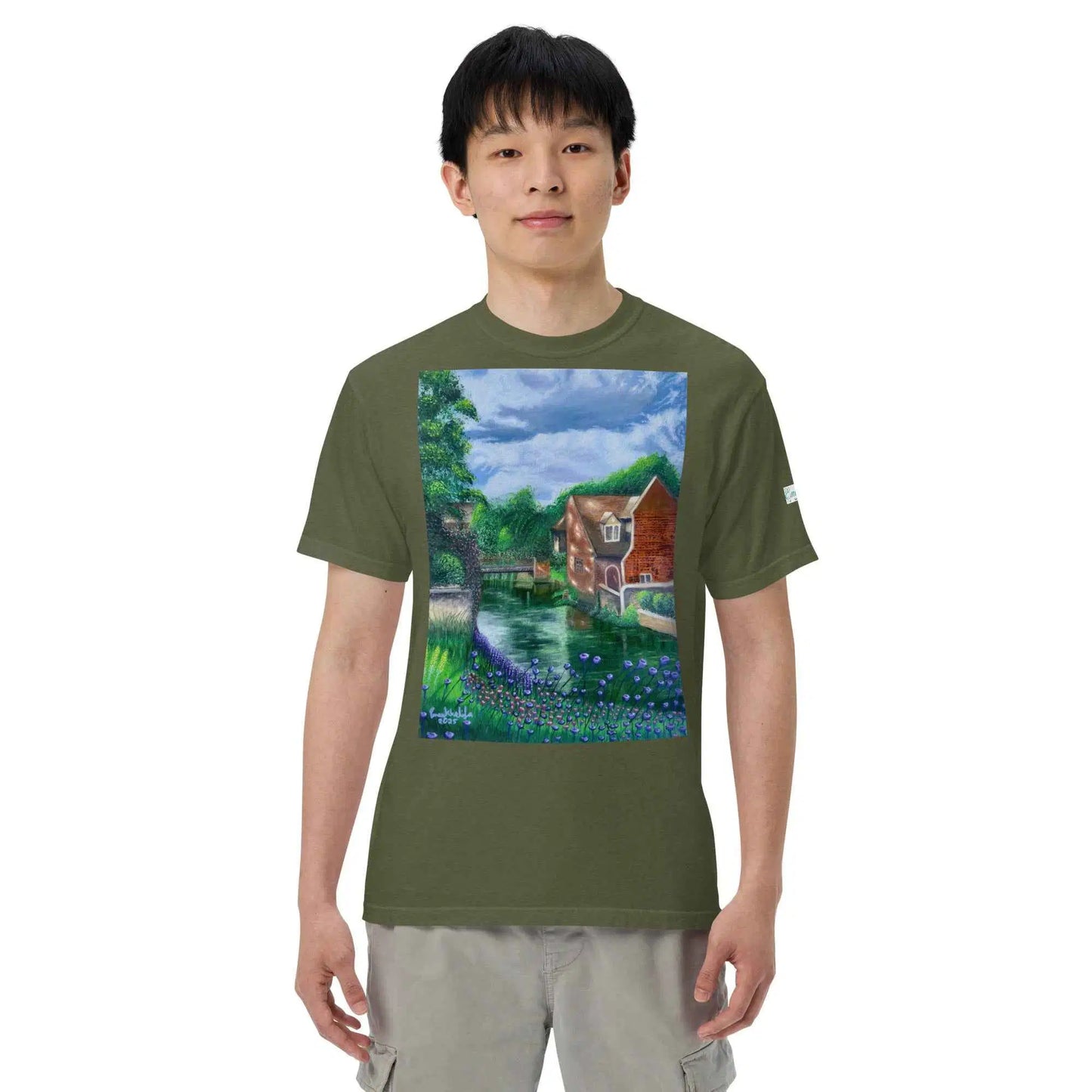 Unisex T-Shirt - River Melody - Impressionist Landscape Art