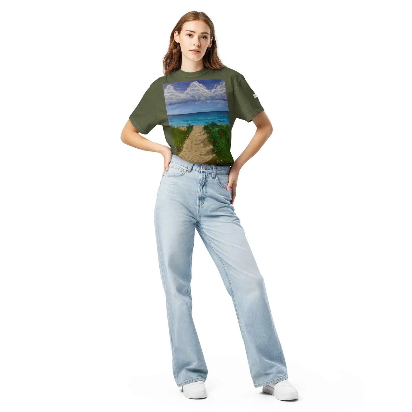 Unisex T-Shirt - Edge of Calm - Coastal Pathway Scene