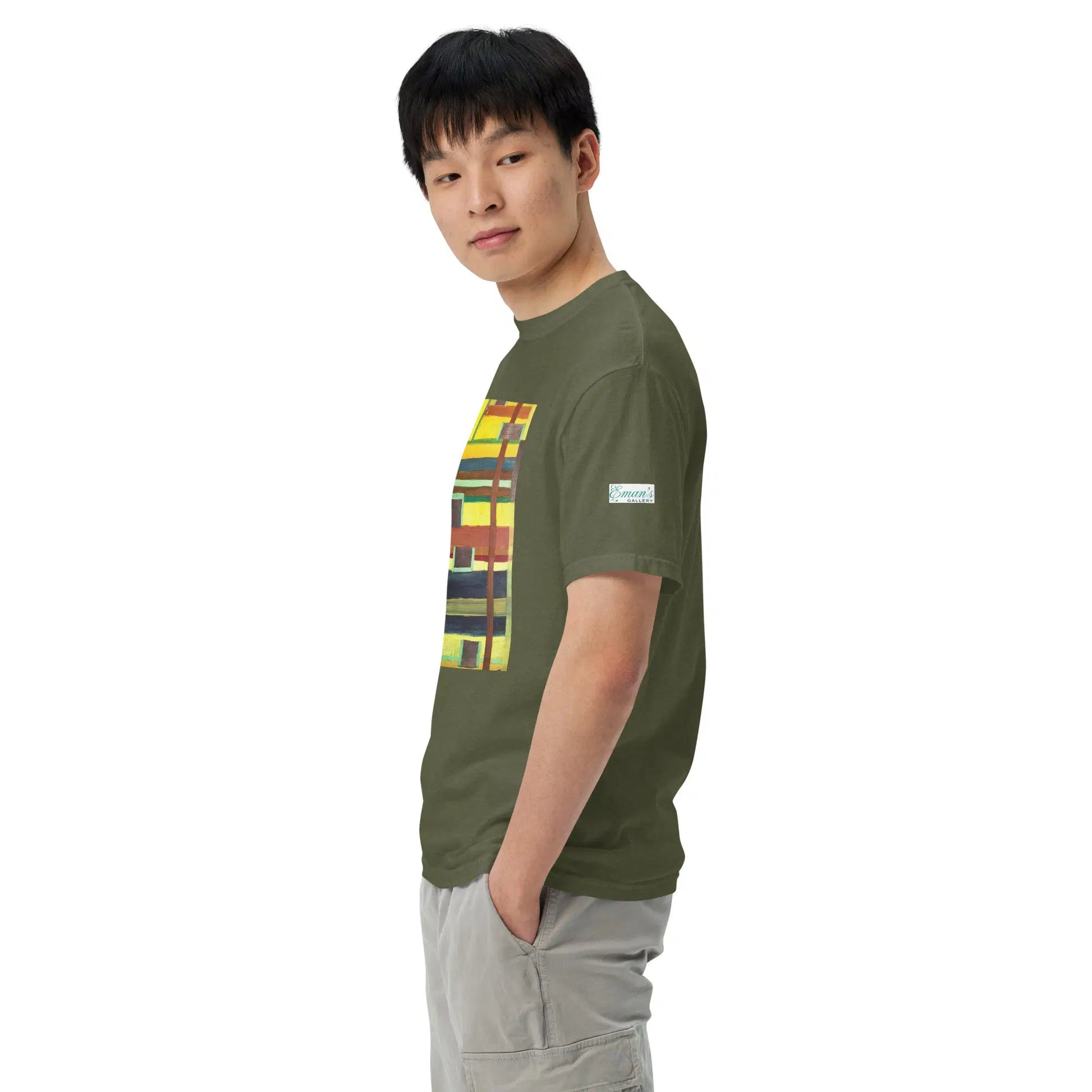Unisex T-Shirt - City in Grids - Geometric Abstract Urban - Eman's Gallery