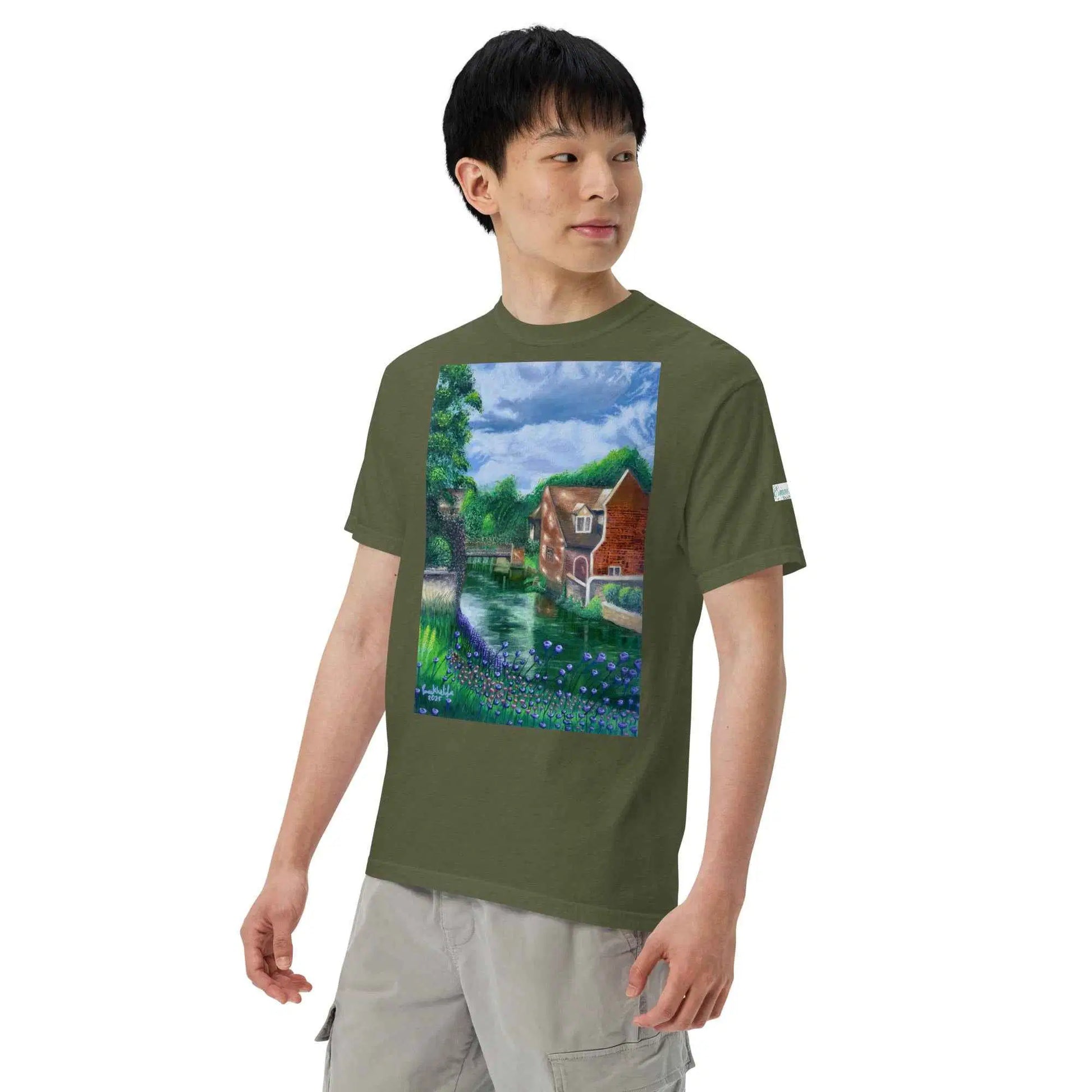 Unisex T-Shirt - River Melody - Impressionist Landscape Art