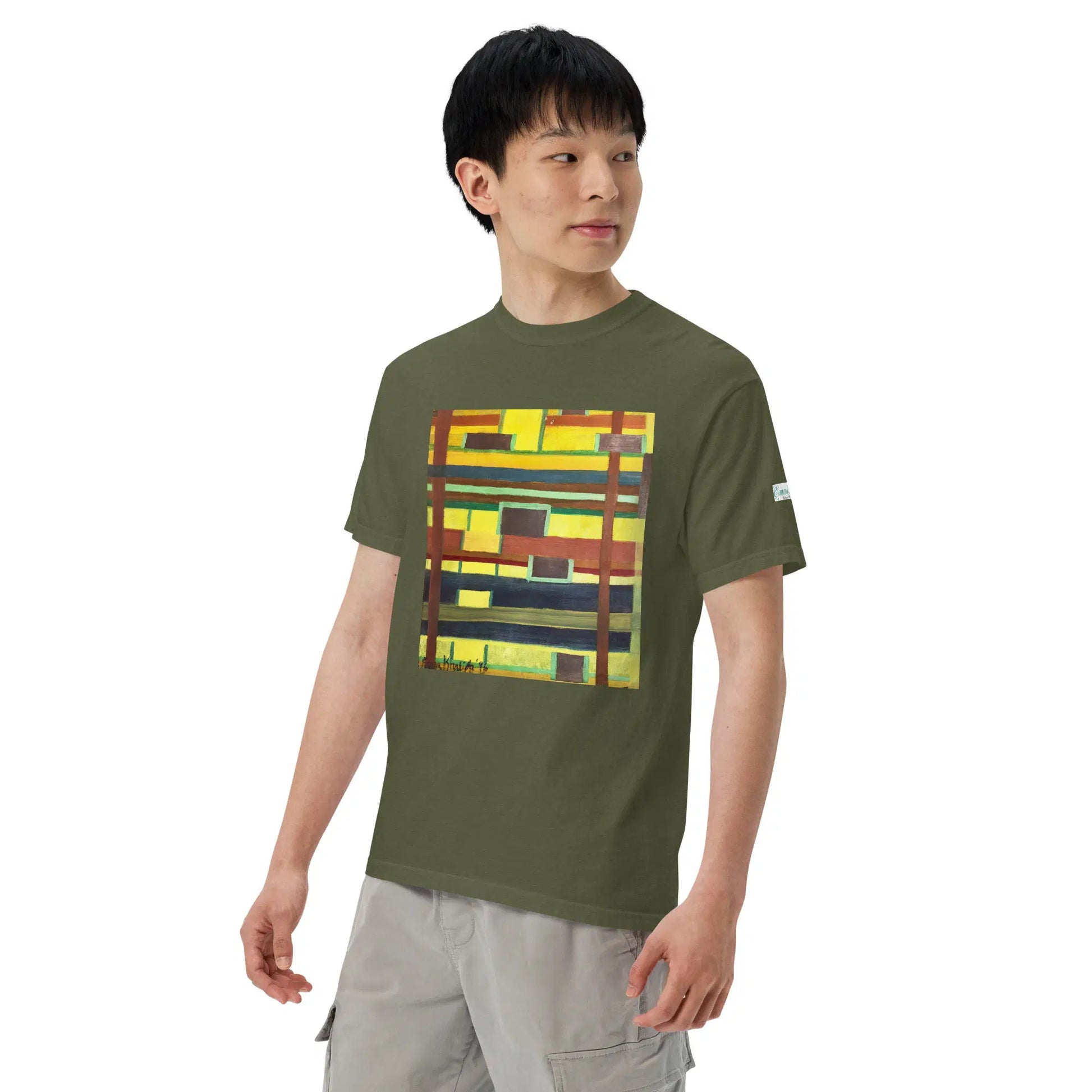 Unisex T-Shirt - City in Grids - Geometric Abstract Urban - Eman's Gallery