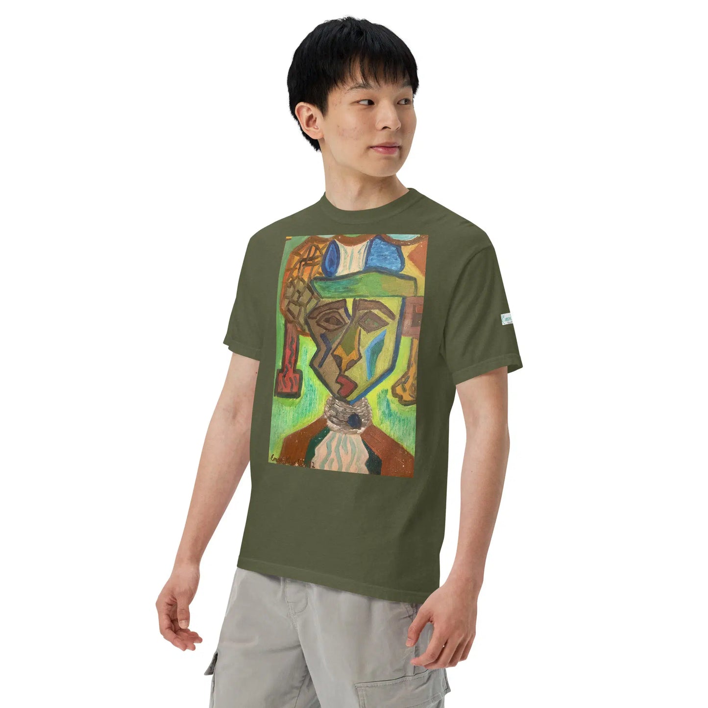 Unisex T-Shirt - Fragmented Soul - Cubist Figure Art - Eman's Gallery