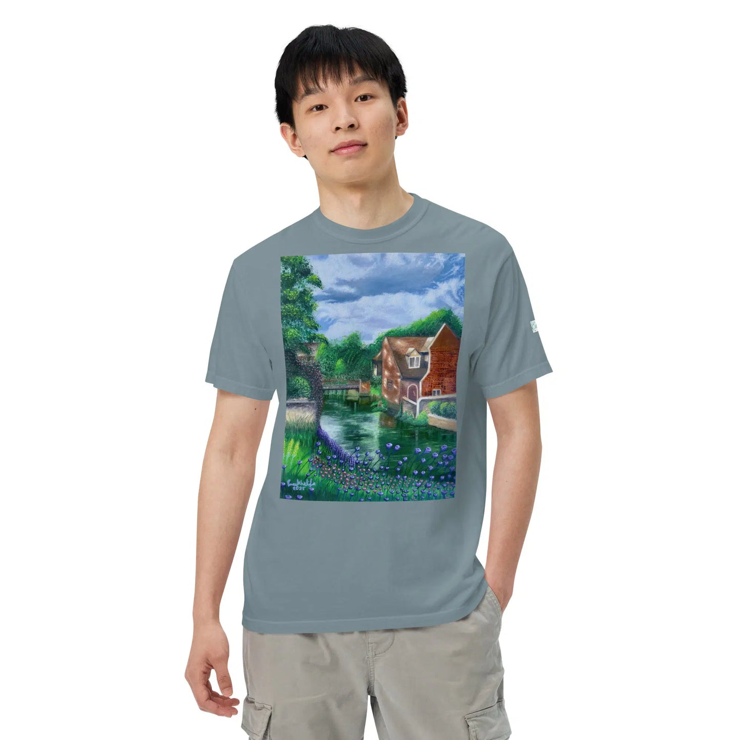 Unisex T-Shirt - River Melody - Impressionist Landscape Art - Eman's Gallery