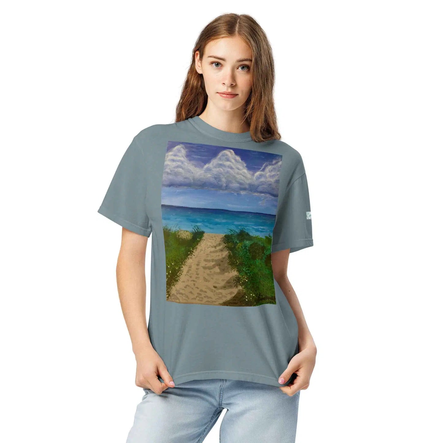 Unisex T-Shirt - Edge of Calm - Coastal Pathway Scene