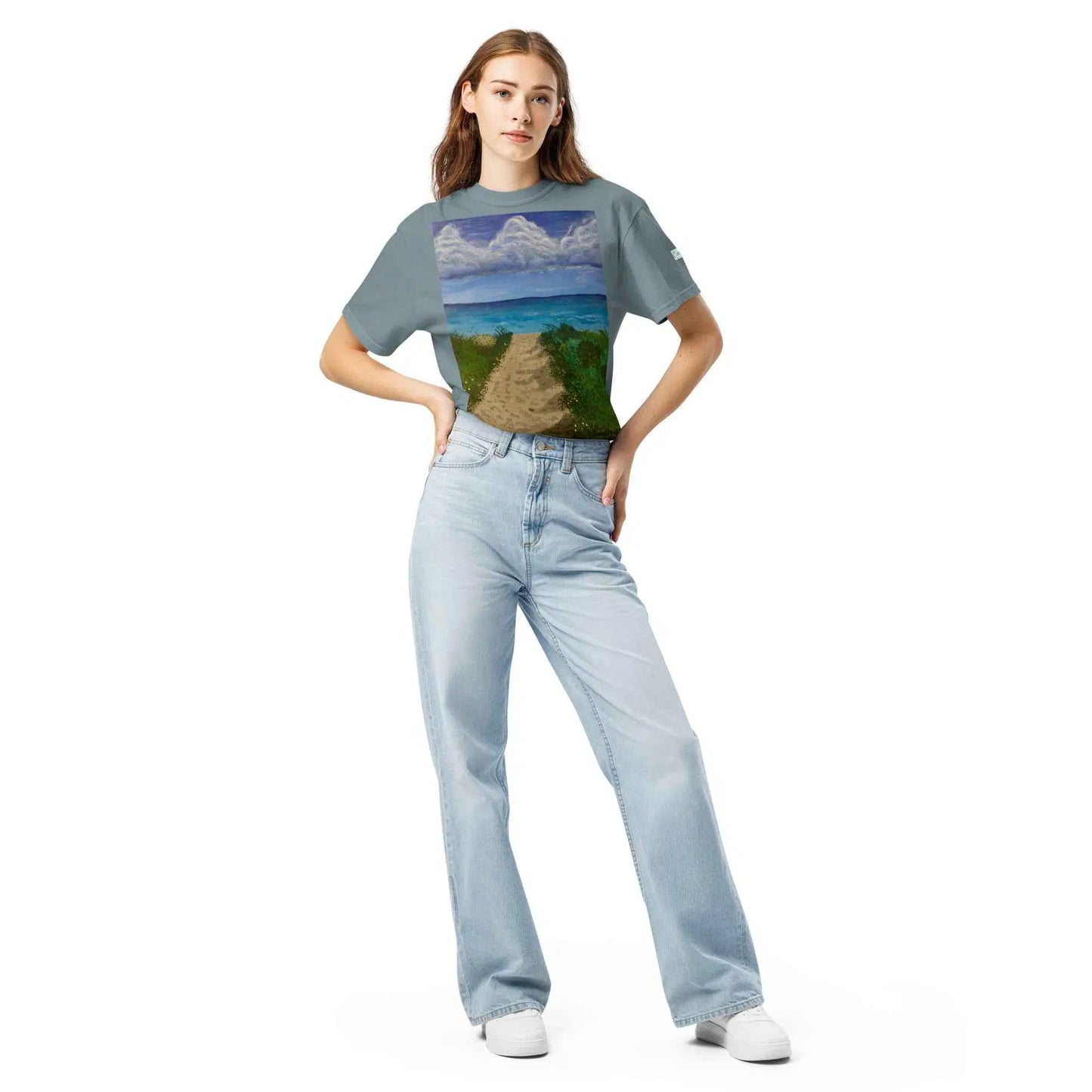 Unisex T-Shirt - Edge of Calm - Coastal Pathway Scene