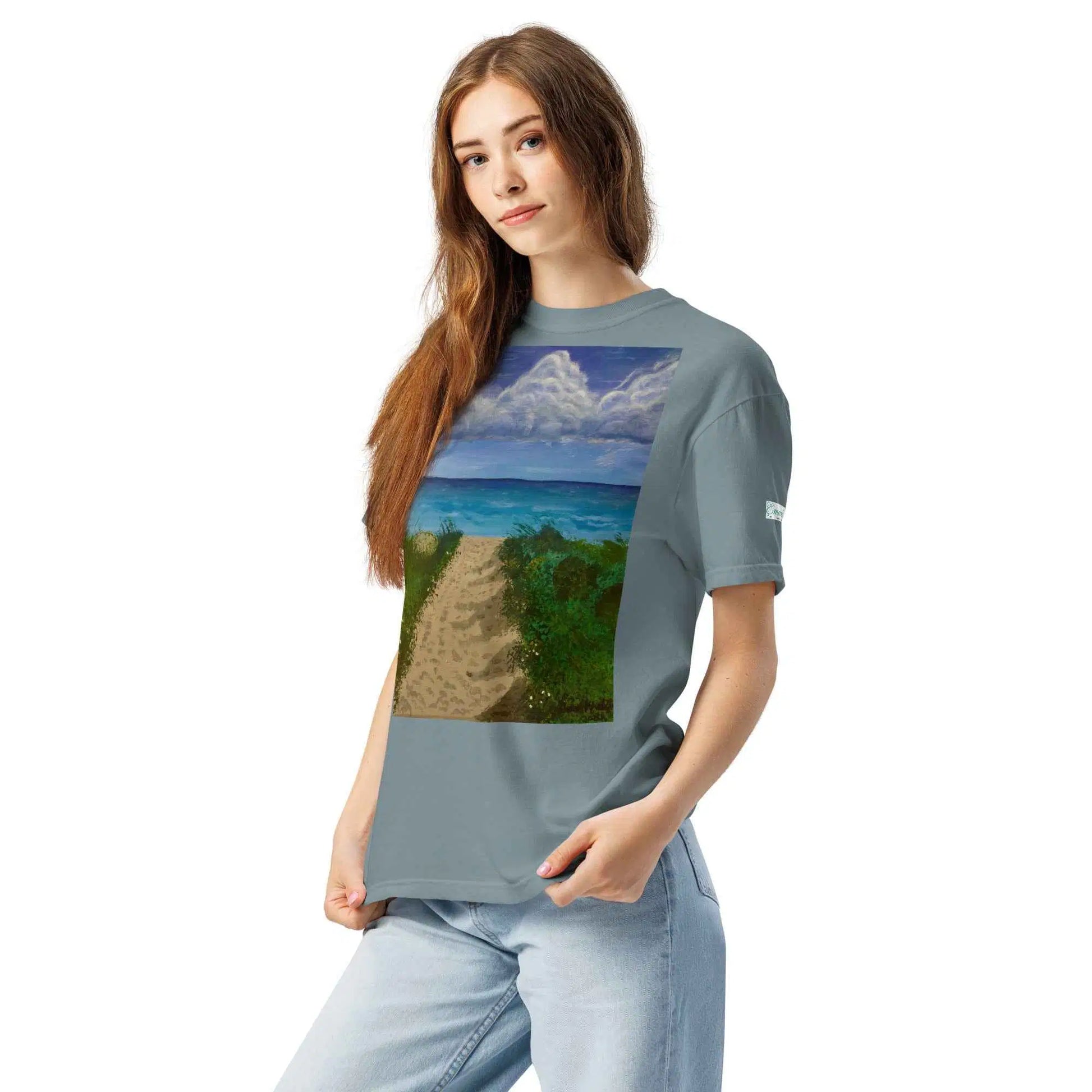 Unisex T-Shirt - Edge of Calm - Coastal Pathway Scene
