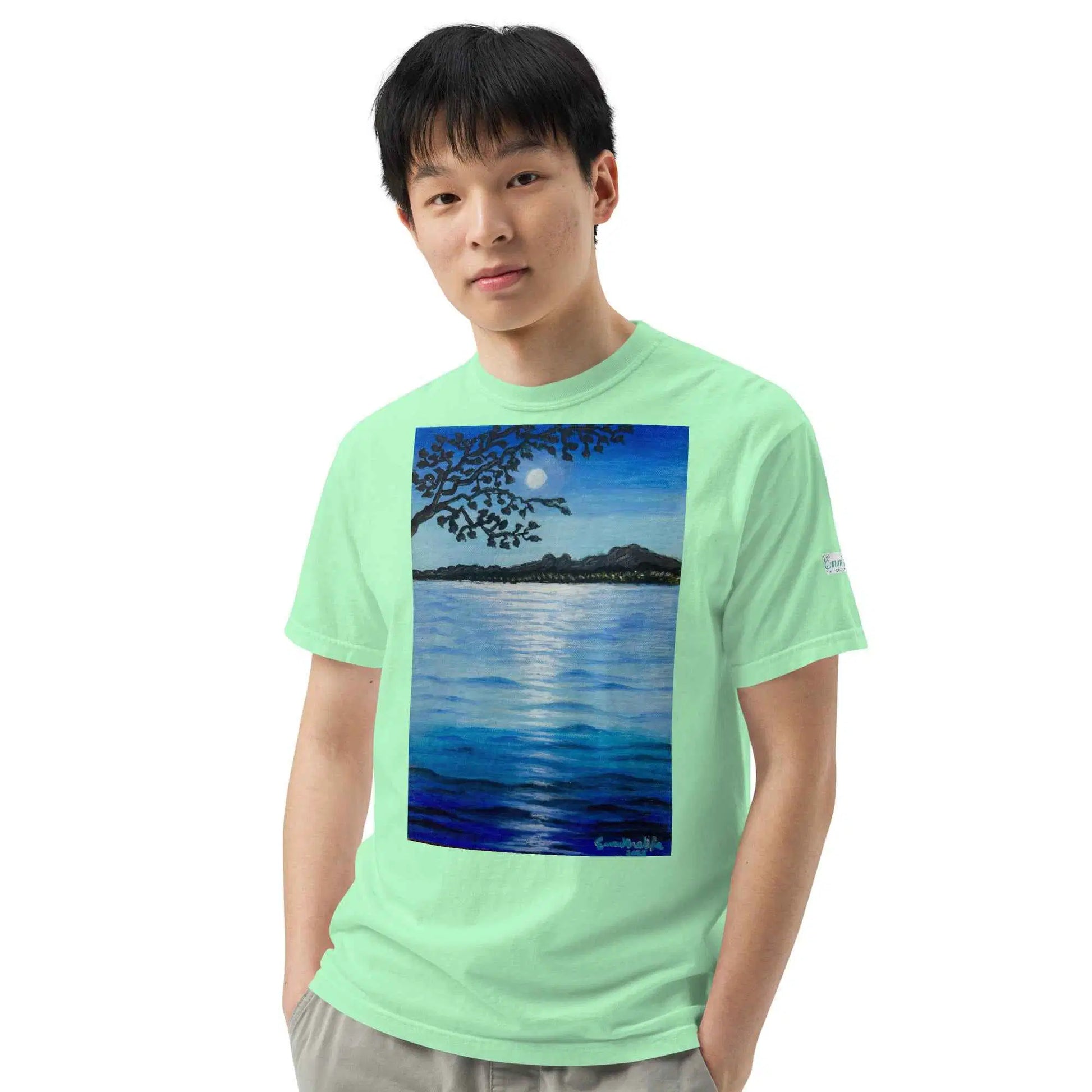 Unisex T-Shirt - Nocturned - Tonalism Moonlit Night Scene