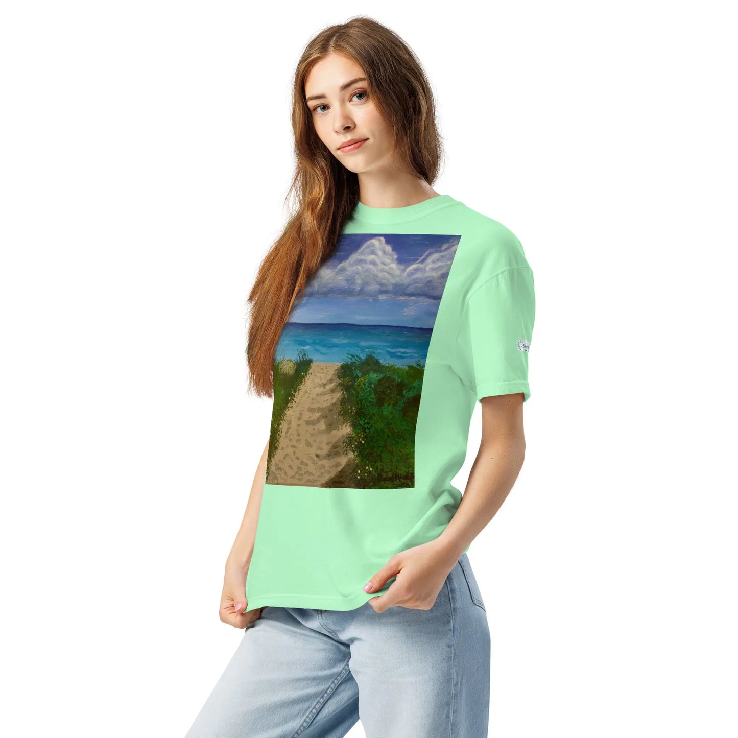 Unisex T-Shirt - Edge of Calm - Coastal Pathway Scene - Eman's Gallery