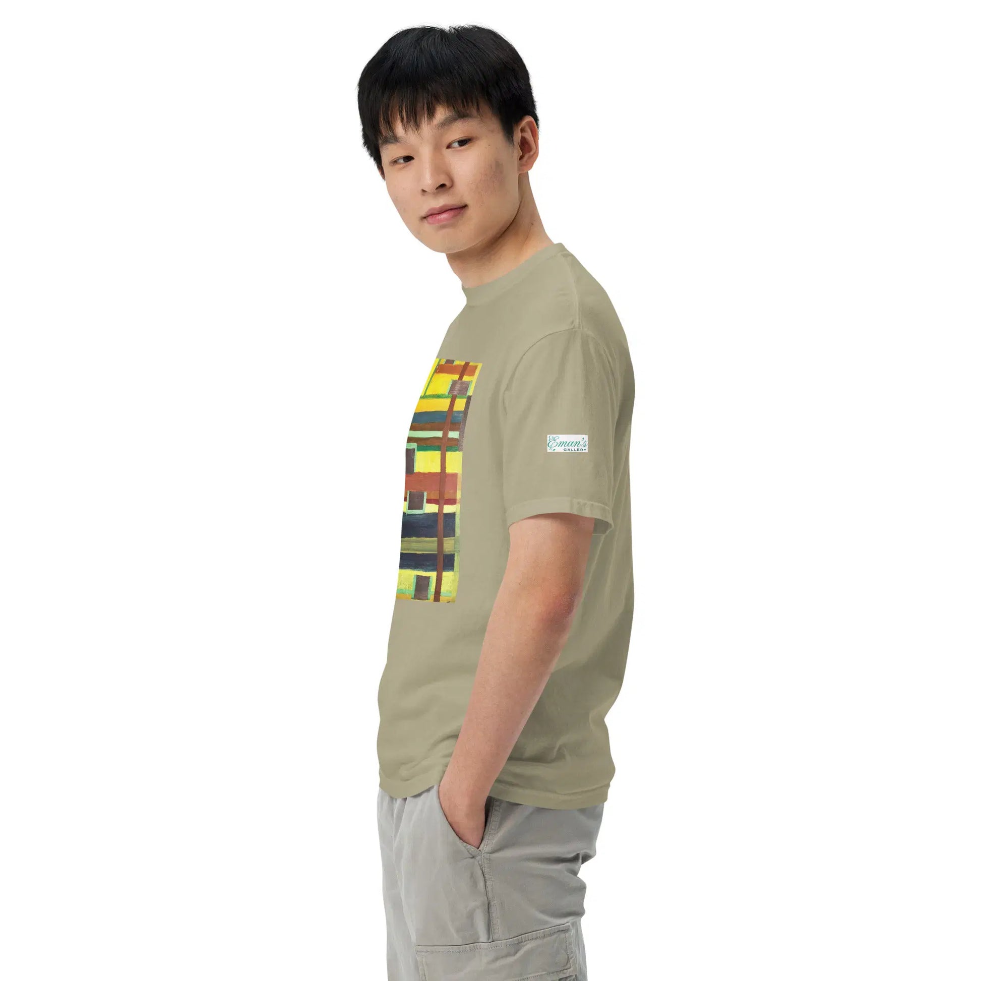 Unisex T-Shirt - City in Grids - Geometric Abstract Urban - Eman's Gallery