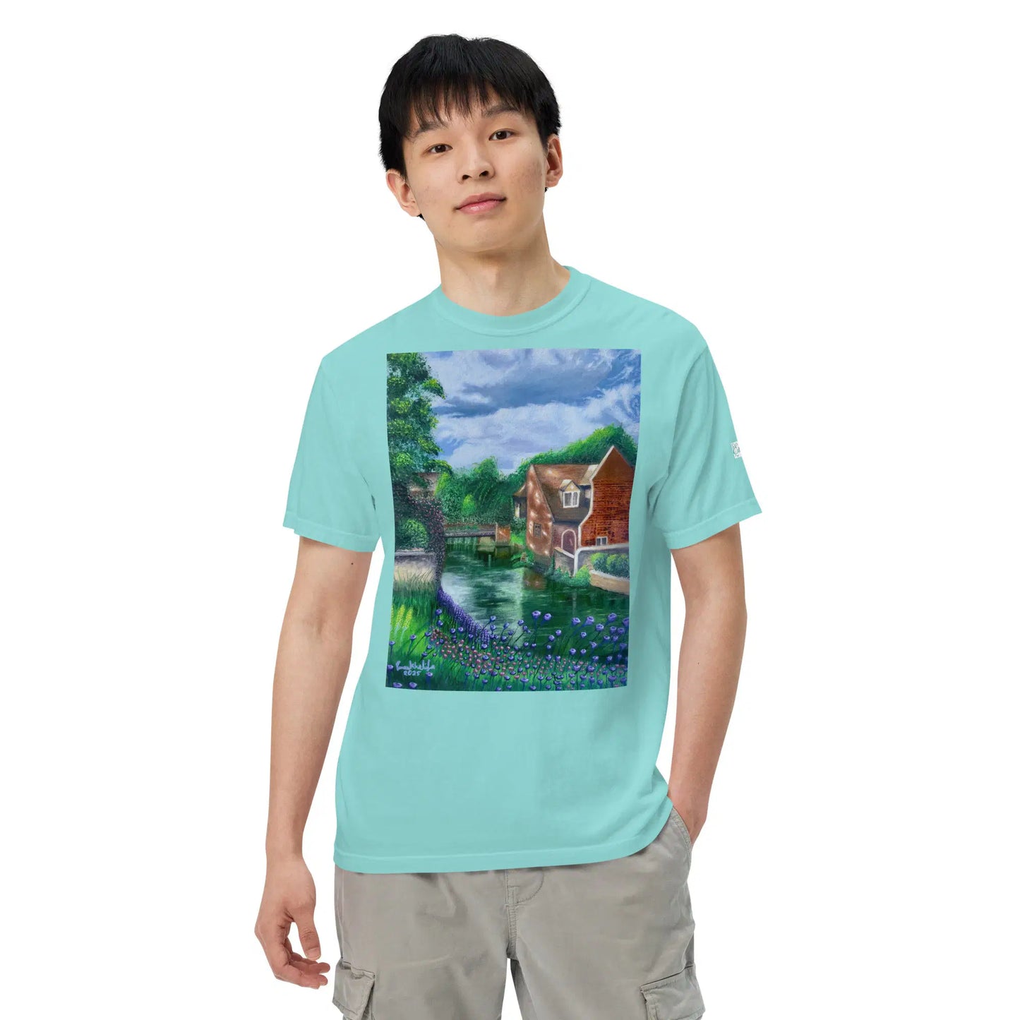 Unisex T-Shirt - River Melody - Impressionist Landscape Art - Eman's Gallery