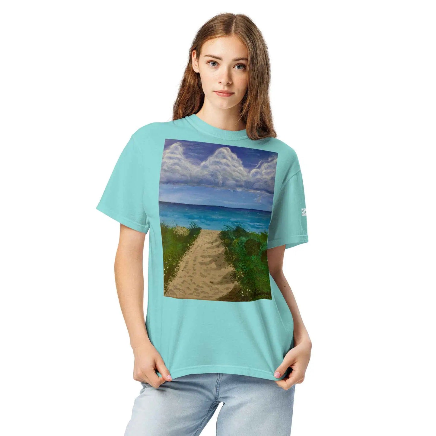 Unisex T-Shirt - Edge of Calm - Coastal Pathway Scene