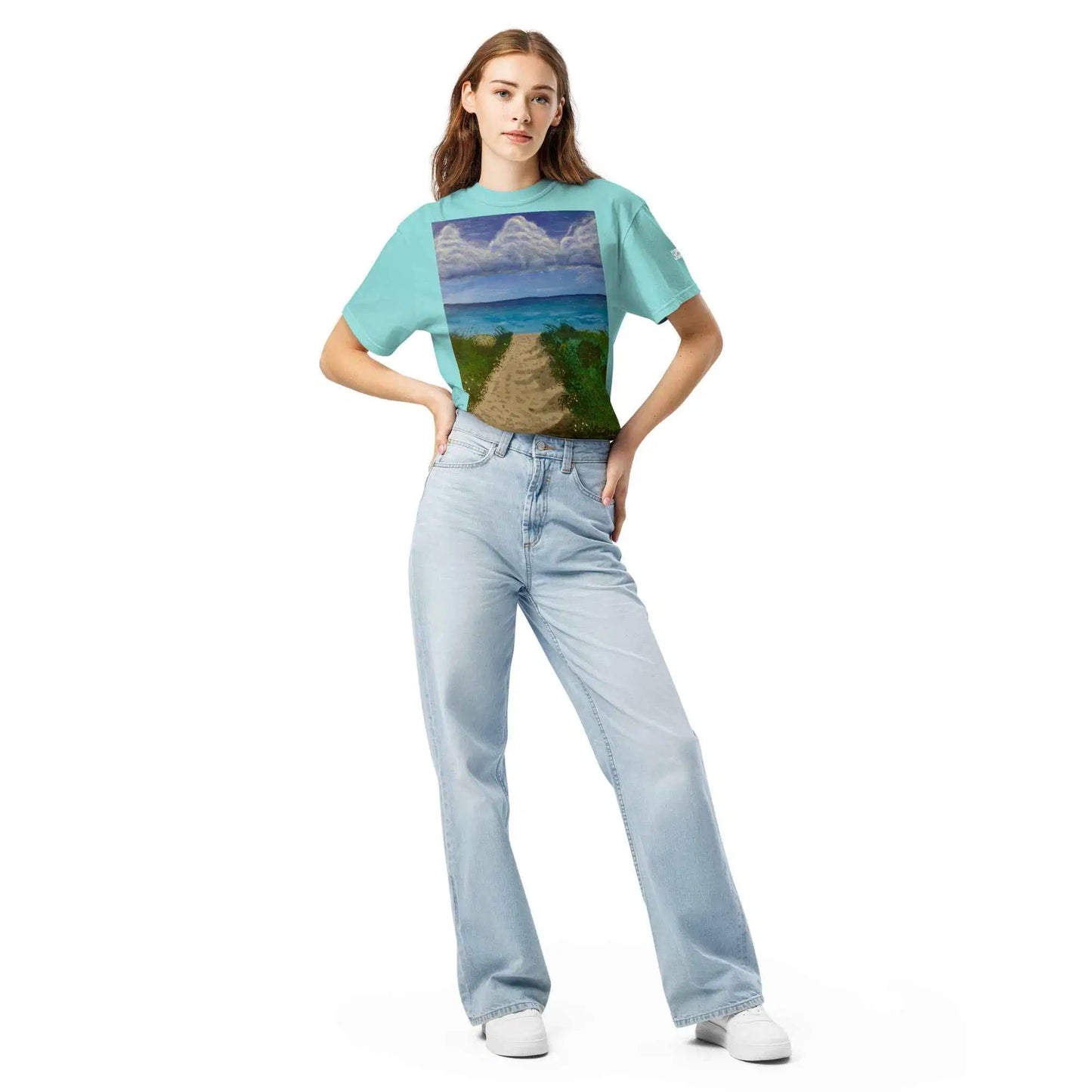 Unisex T-Shirt - Edge of Calm - Coastal Pathway Scene