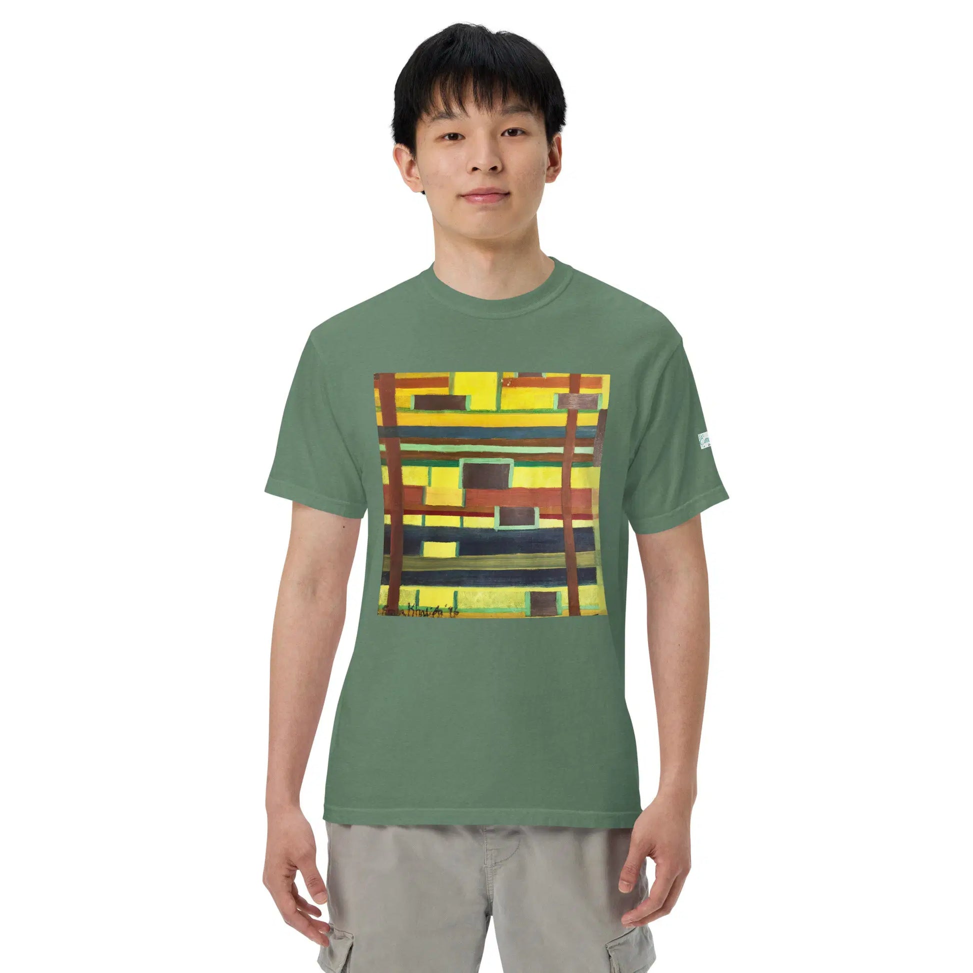 Unisex T-Shirt - City in Grids - Geometric Abstract Urban - Eman's Gallery