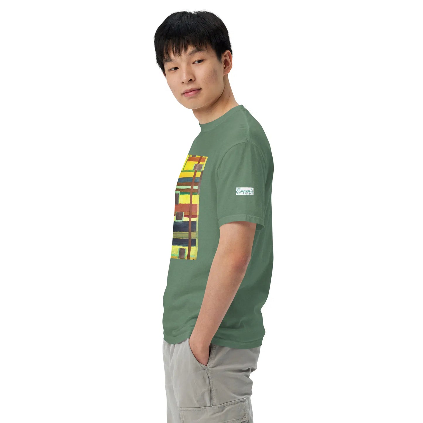 Unisex T-Shirt - City in Grids - Geometric Abstract Urban - Eman's Gallery