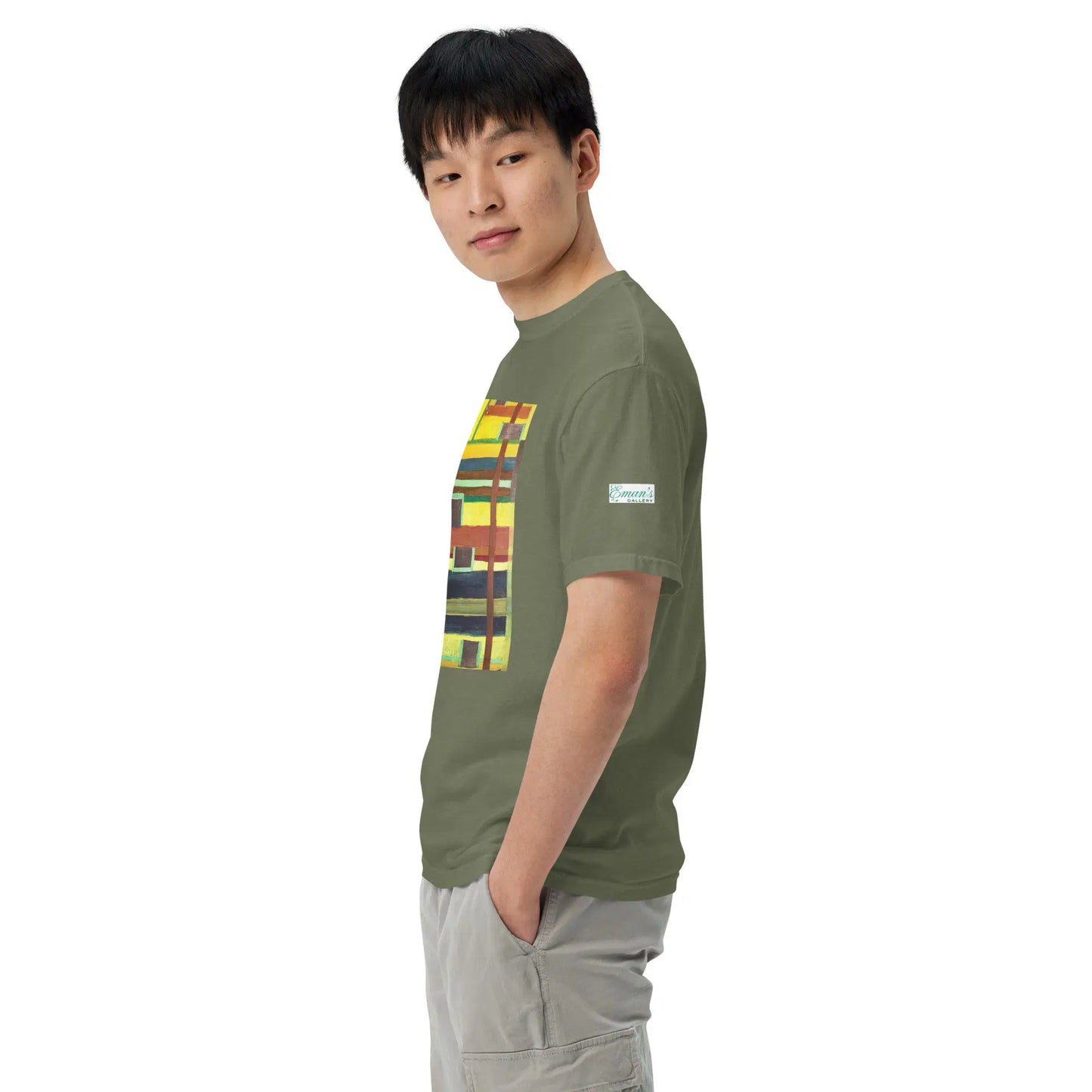 Unisex T-Shirt - City in Grids - Geometric Abstract Urban - Eman's Gallery