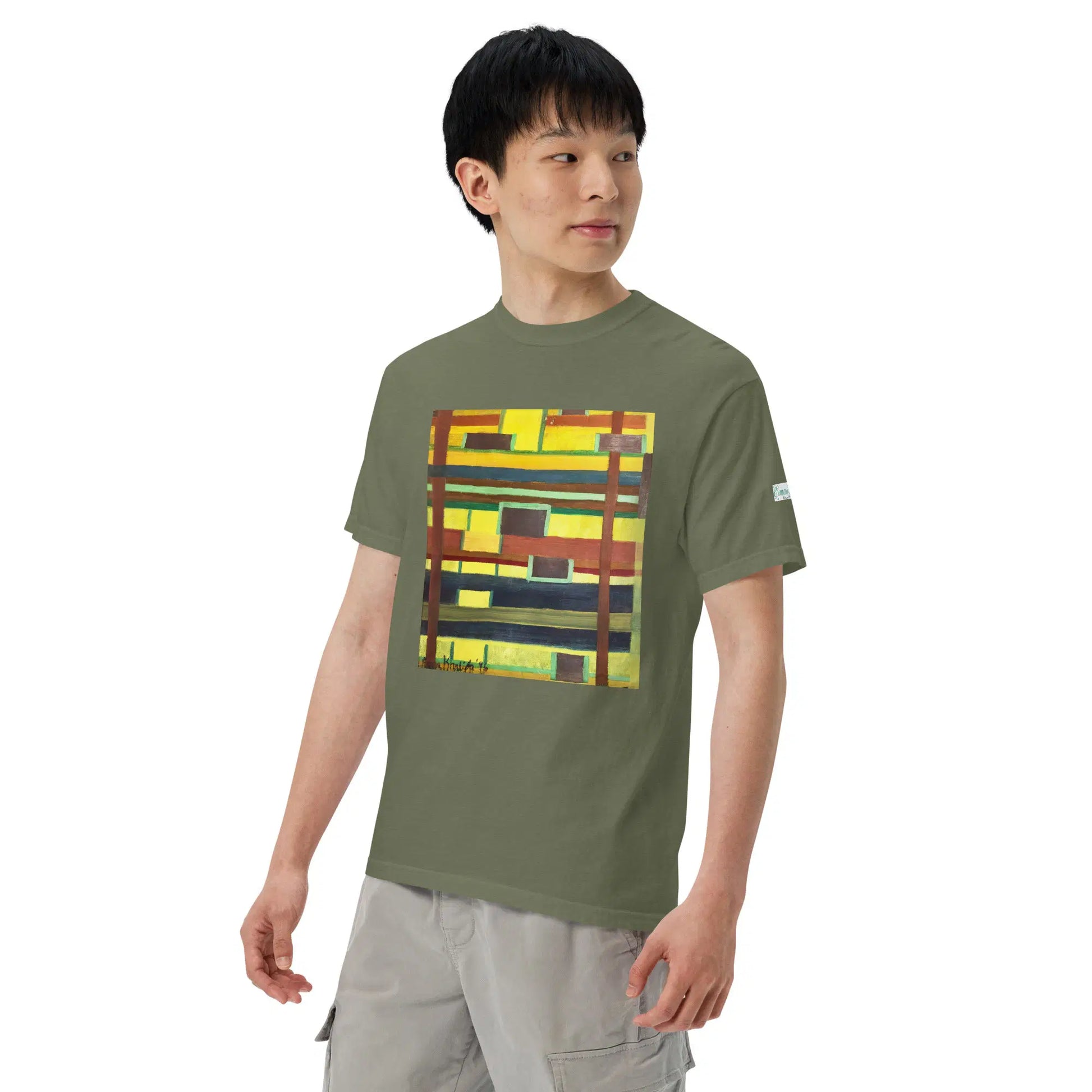 Unisex T-Shirt - City in Grids - Geometric Abstract Urban - Eman's Gallery
