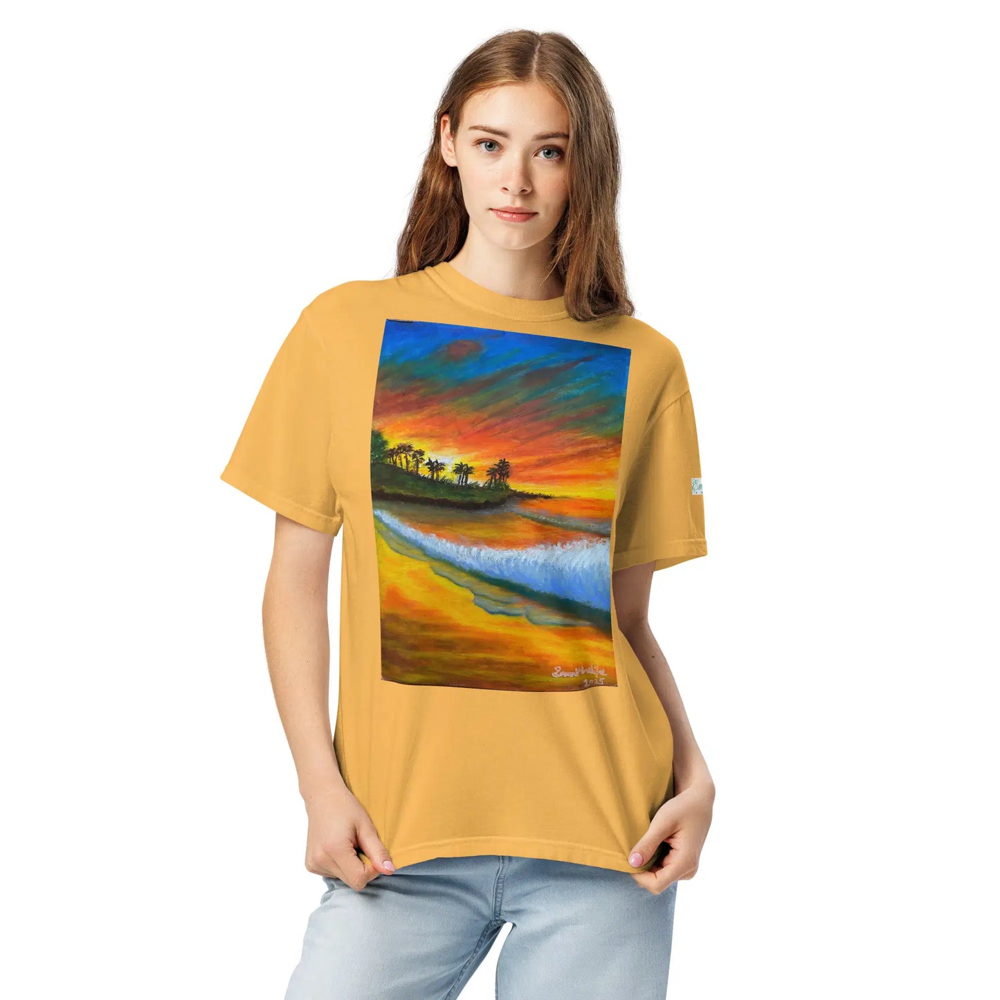 Unisex T-Shirt - Day Blazed - Tropical Sunset Palm Tree Art - Eman's Gallery