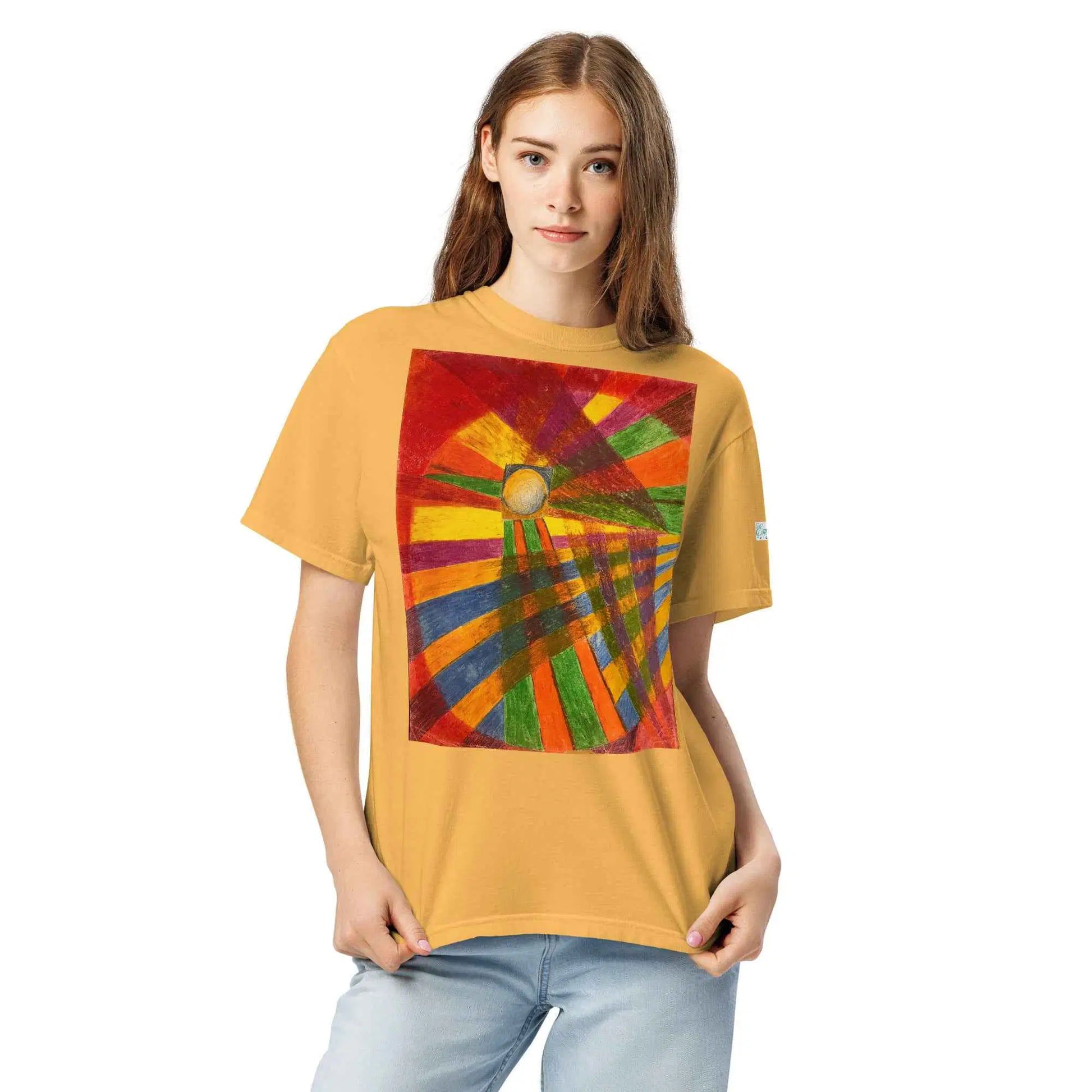 Unisex T-Shirt - Solar Burst - Geometric Abstract Sunburst
