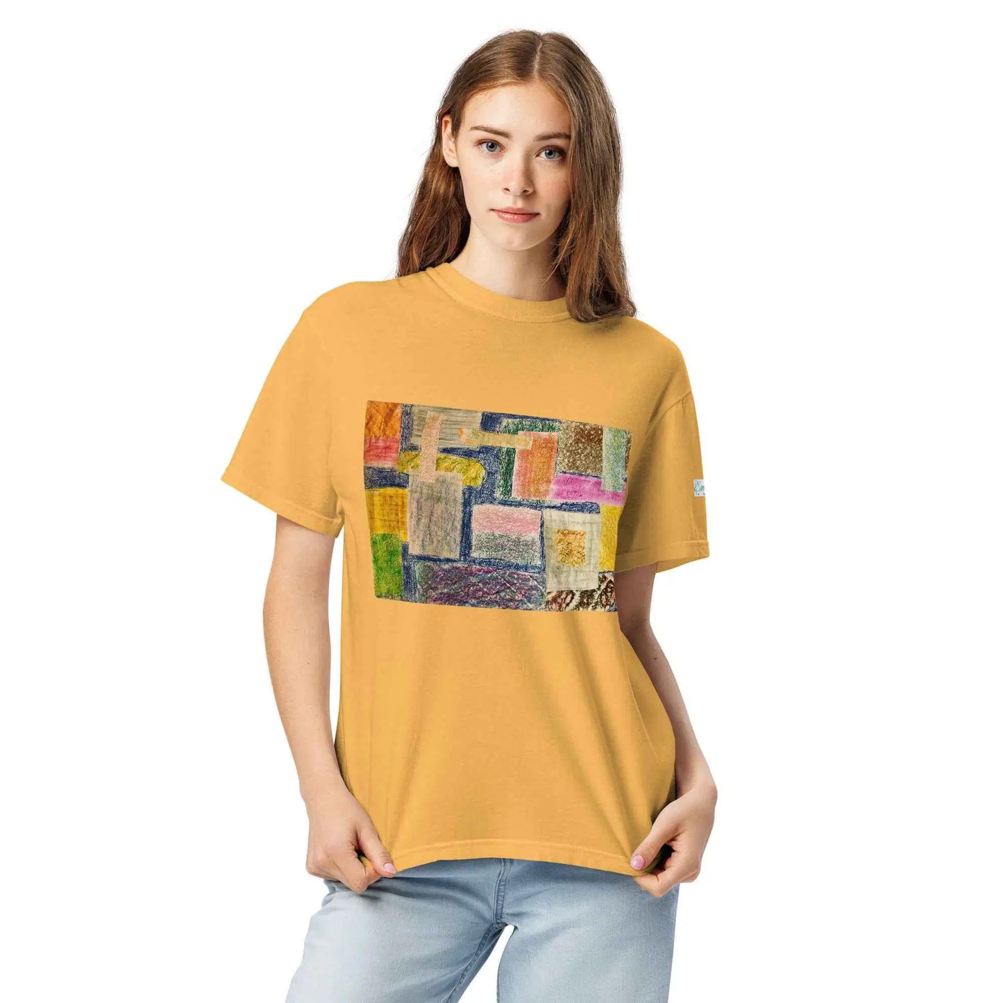 Unisex T-Shirt - The Hearth Quilt - Folk Abstract Patchwork