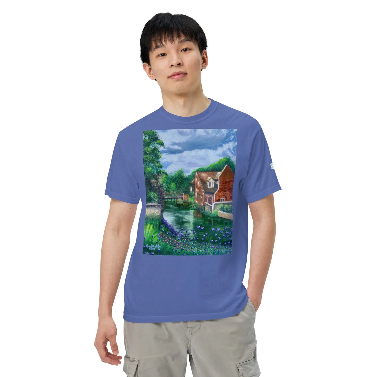 Unisex T-Shirt - River Melody - Impressionist Landscape Art - Eman's Gallery