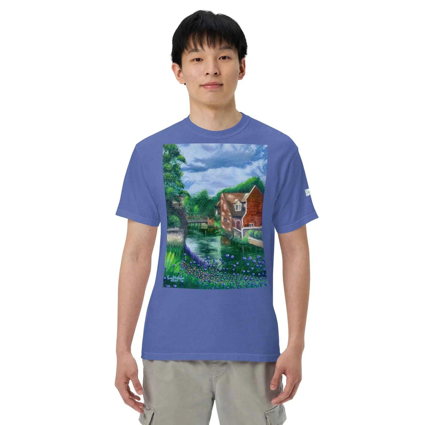 Unisex T-Shirt - River Melody - Impressionist Landscape Art