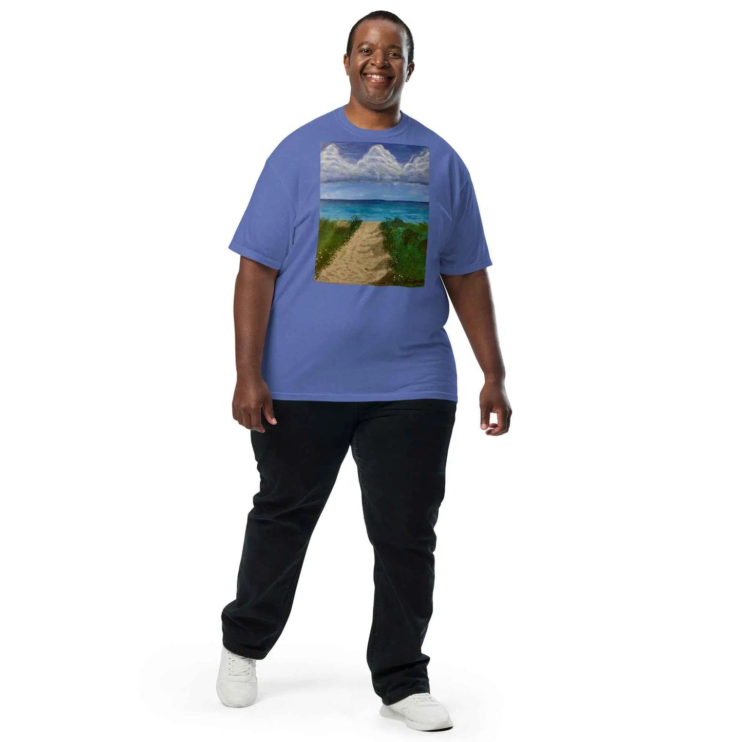 Unisex T-Shirt - Edge of Calm - Coastal Pathway Scene