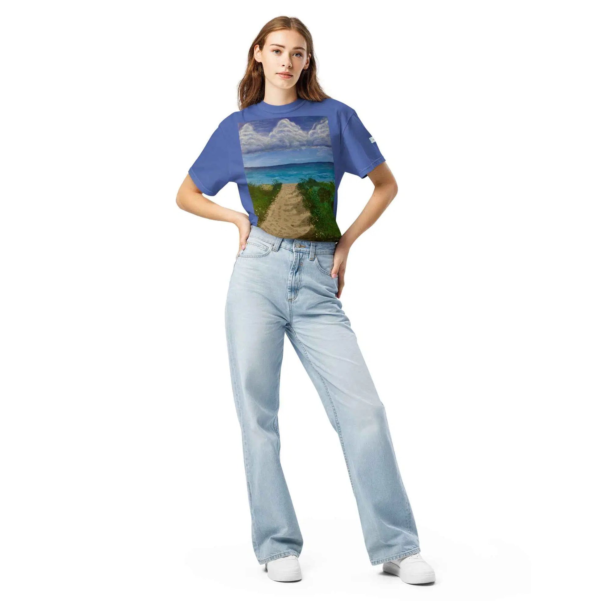 Unisex T-Shirt - Edge of Calm - Coastal Pathway Scene