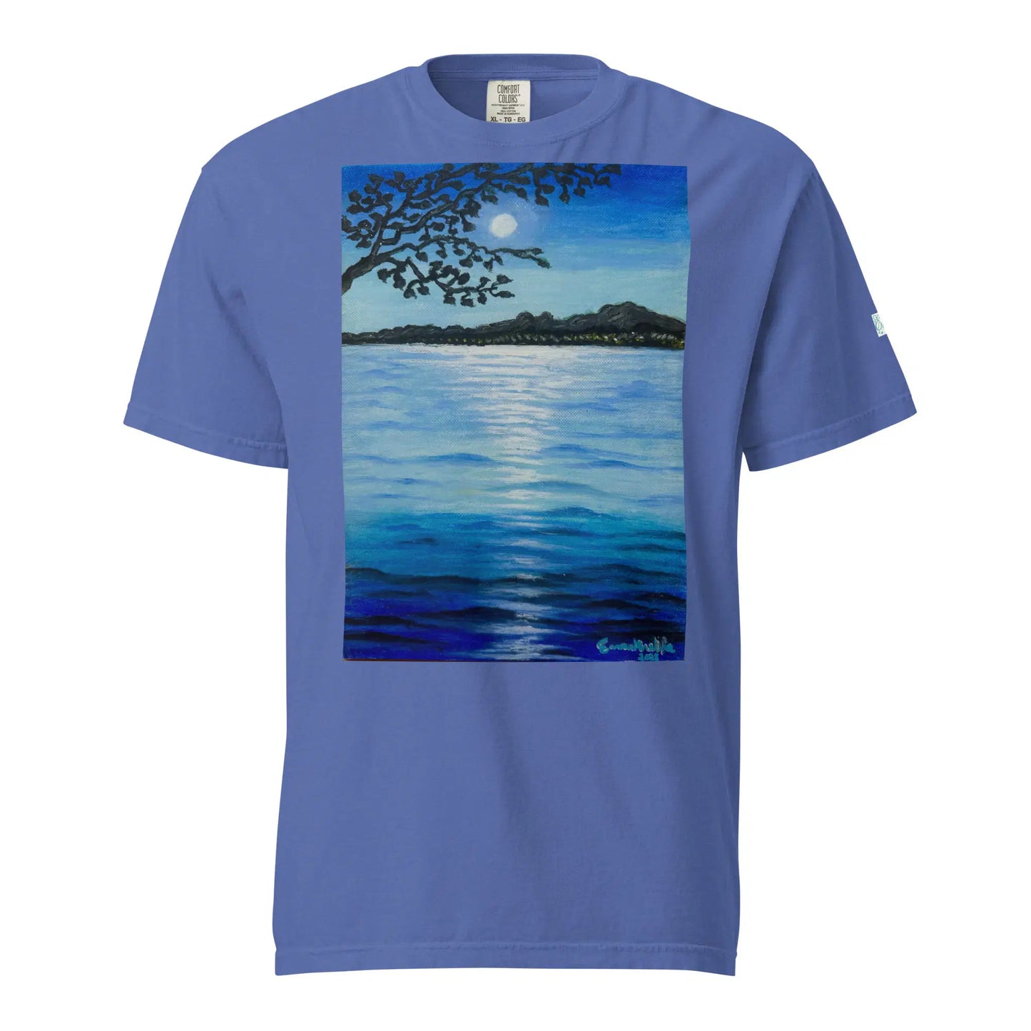 Unisex T-Shirt - Nocturned - Tonalism Moonlit Night Scene - Eman's Gallery