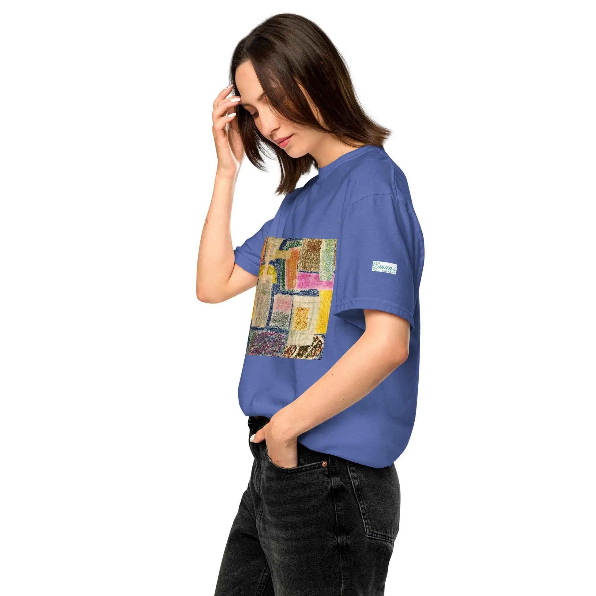 Unisex T-Shirt - The Hearth Quilt - Folk Abstract Patchwork