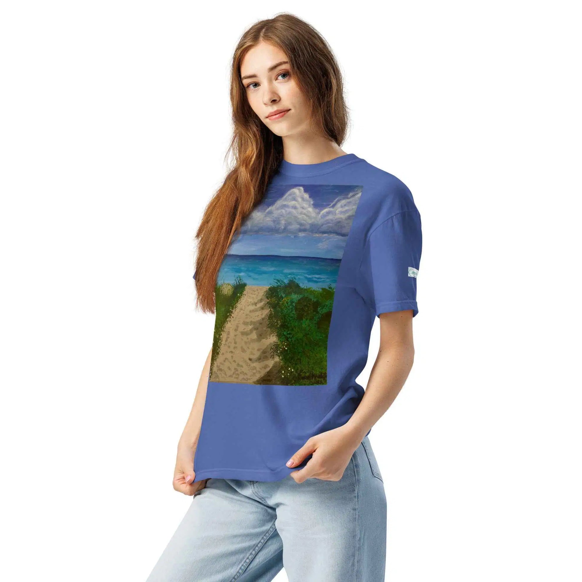 Unisex T-Shirt - Edge of Calm - Coastal Pathway Scene