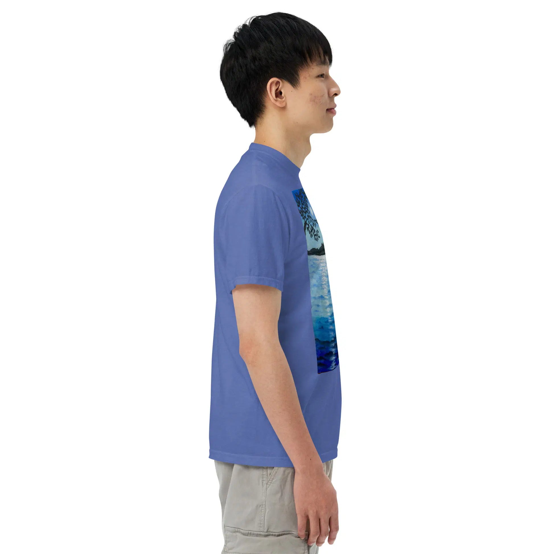 Unisex T-Shirt - Nocturned - Tonalism Moonlit Night Scene - Eman's Gallery