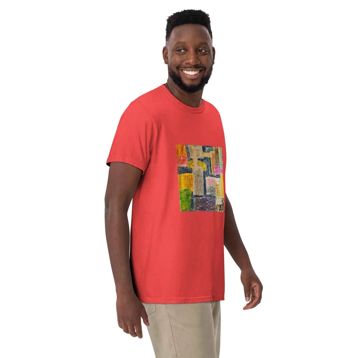 Unisex T-Shirt - The Hearth Quilt - Folk Abstract Patchwork