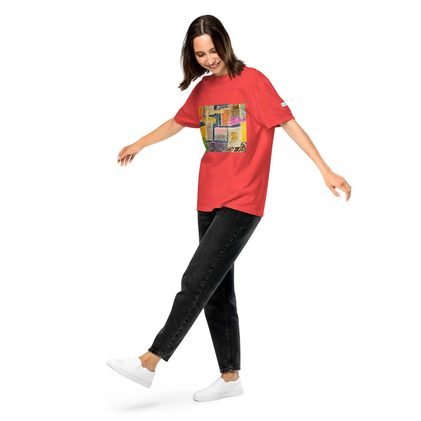 Unisex T-Shirt - The Hearth Quilt - Folk Abstract Patchwork
