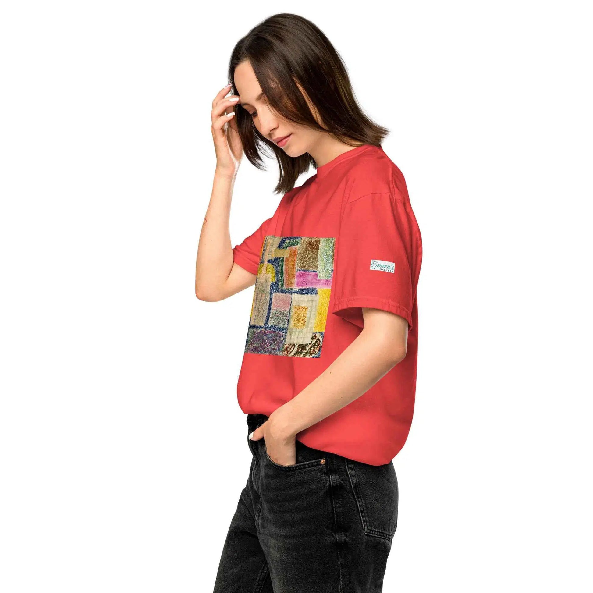 Unisex T-Shirt - The Hearth Quilt - Folk Abstract Patchwork