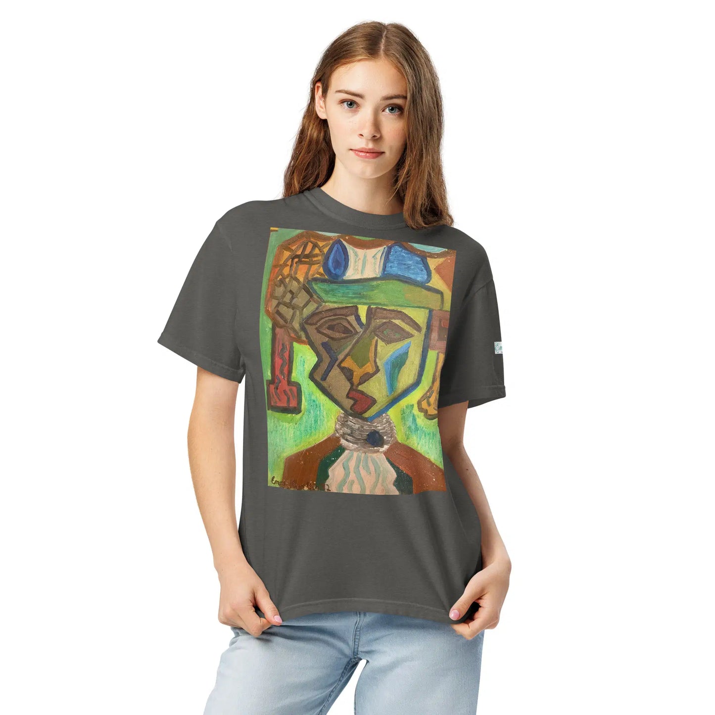 Unisex T-Shirt - Fragmented Soul - Cubist Figure Art - Eman's Gallery