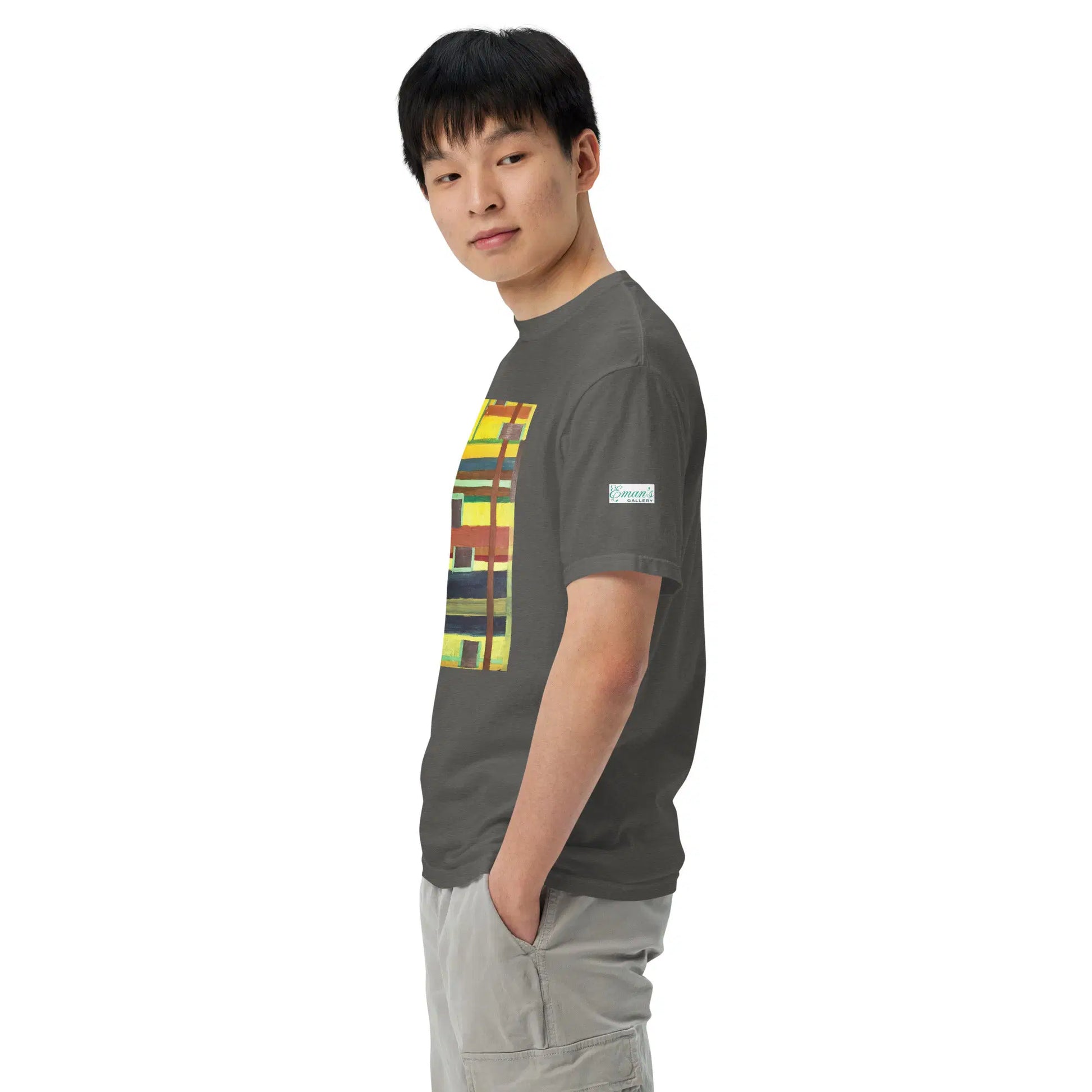 Unisex T-Shirt - City in Grids - Geometric Abstract Urban - Eman's Gallery