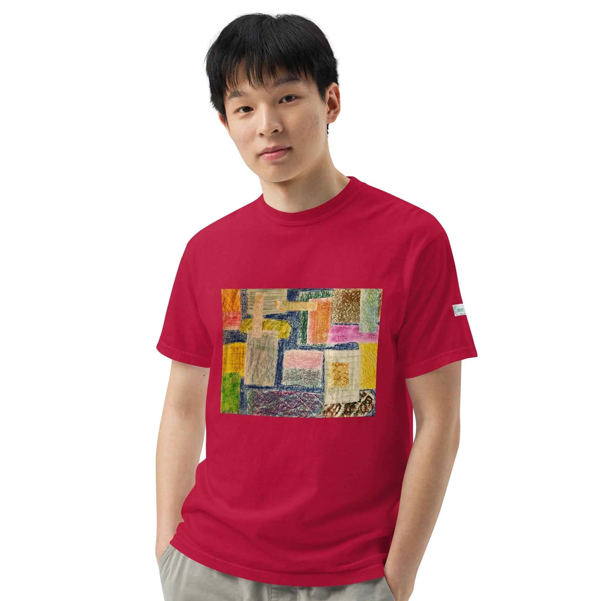 Unisex T-Shirt - The Hearth Quilt - Folk Abstract Patchwork