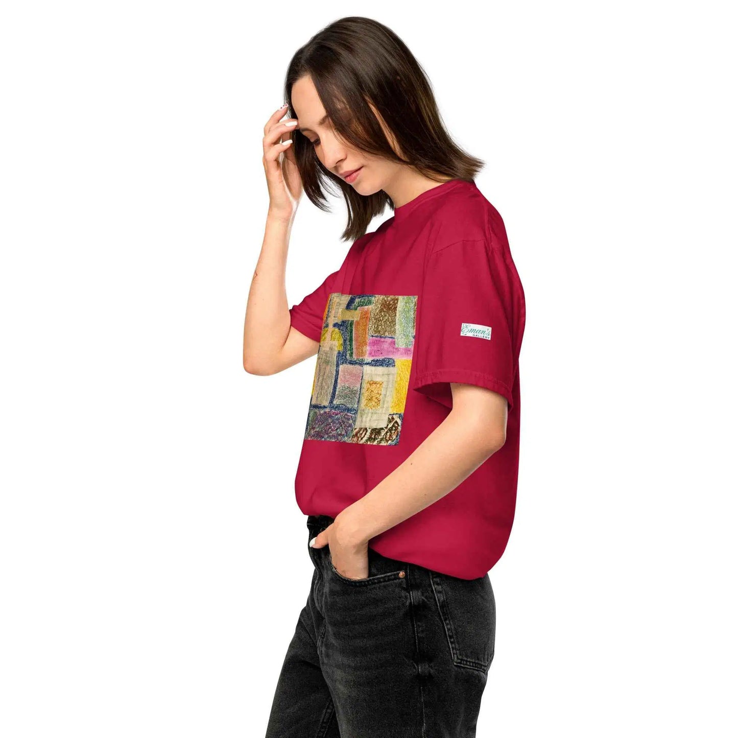 Unisex T-Shirt - The Hearth Quilt - Folk Abstract Patchwork