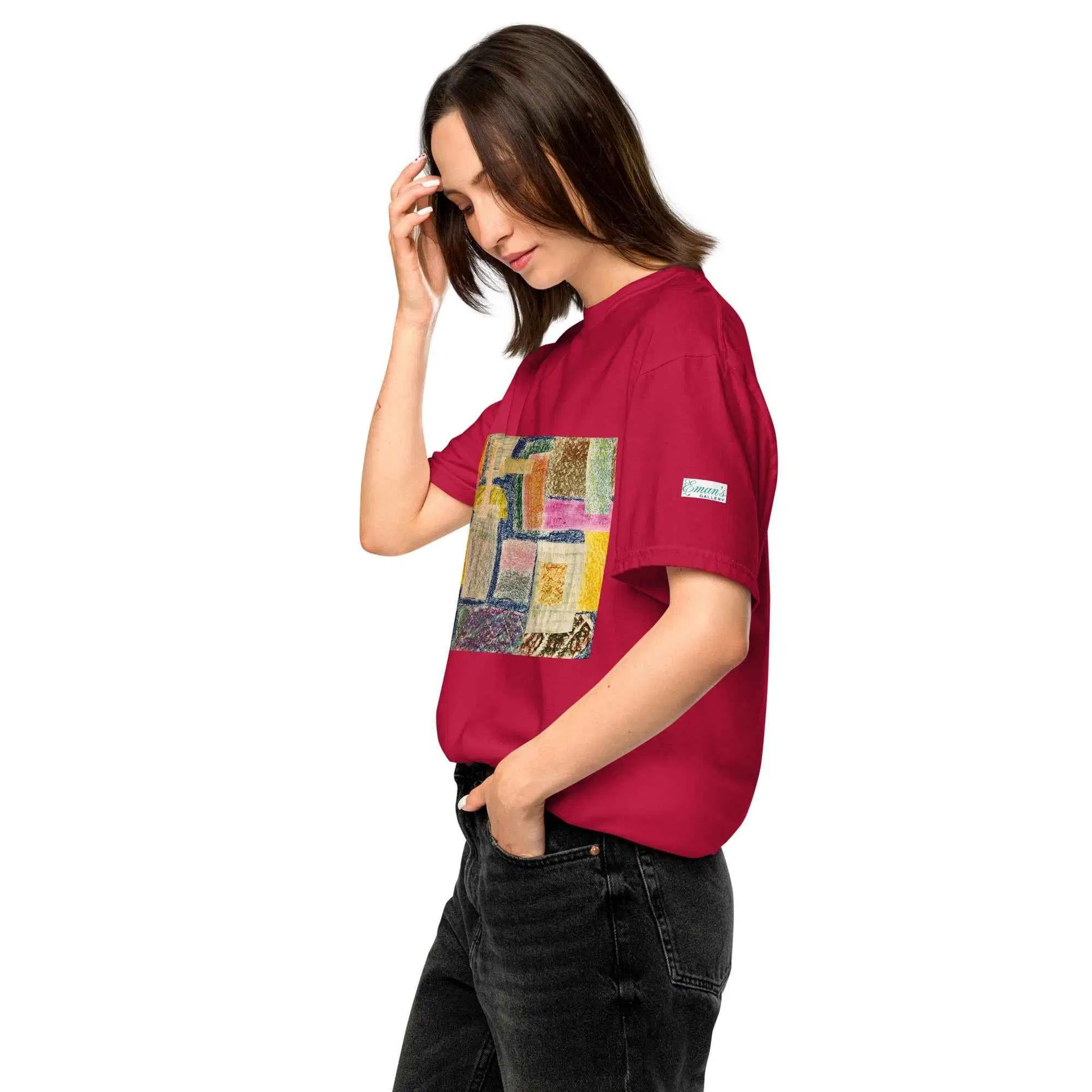 Unisex T-Shirt - The Hearth Quilt - Folk Abstract Patchwork