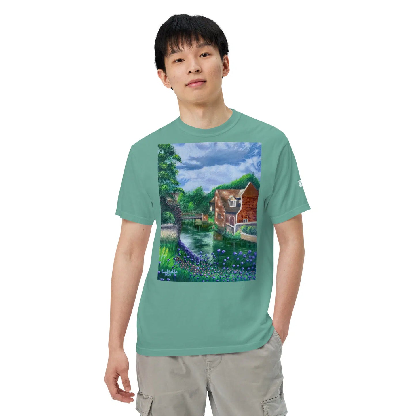 Unisex T-Shirt - River Melody - Impressionist Landscape Art - Eman's Gallery