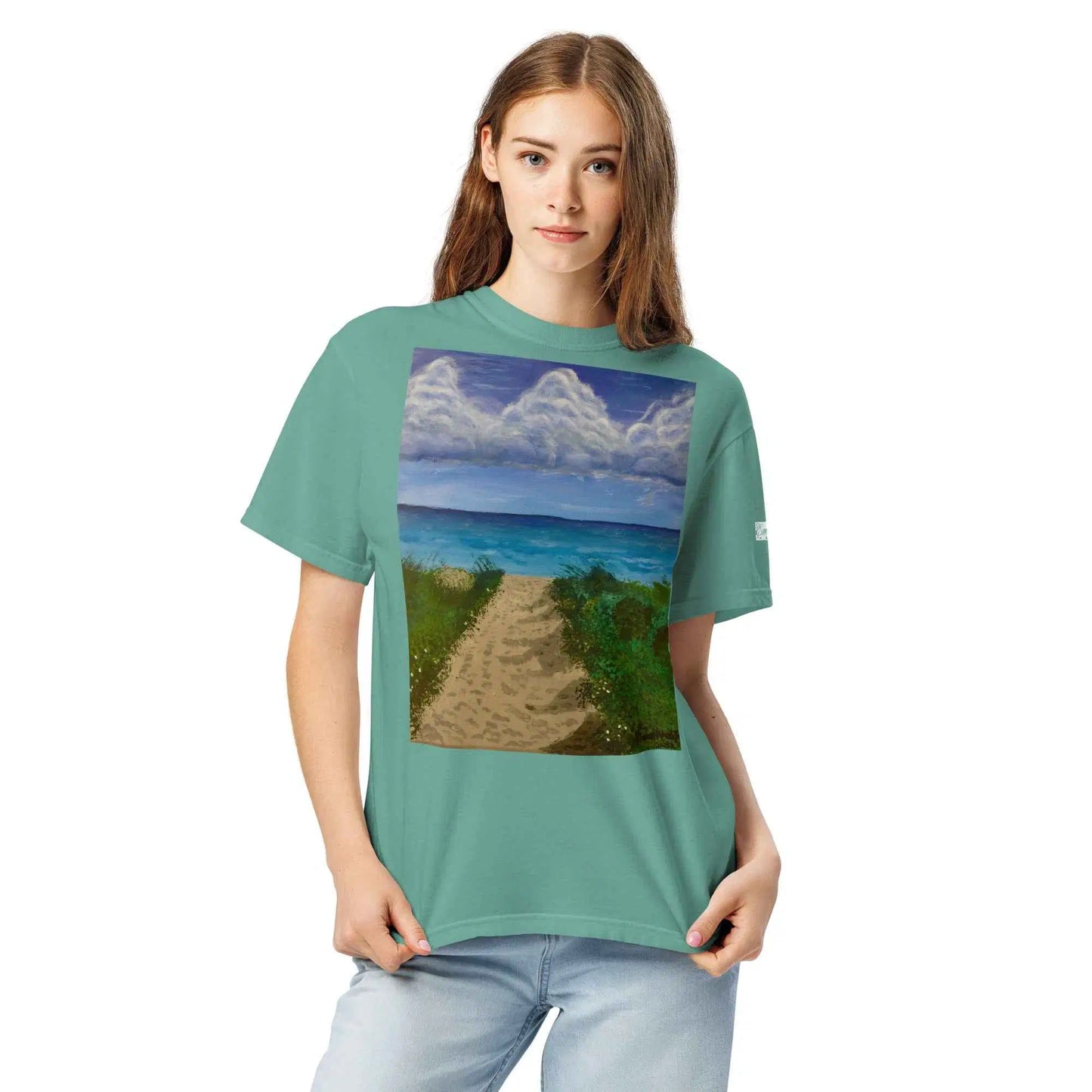 Unisex T-Shirt - Edge of Calm - Coastal Pathway Scene