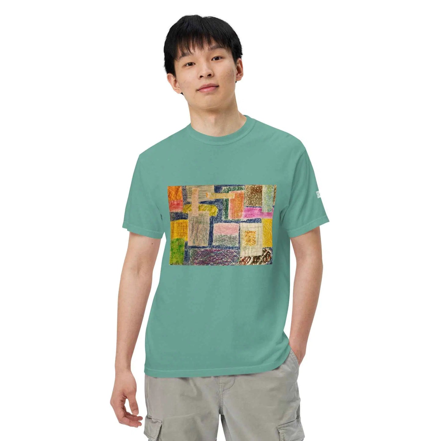 Unisex T-Shirt - The Hearth Quilt - Folk Abstract Patchwork