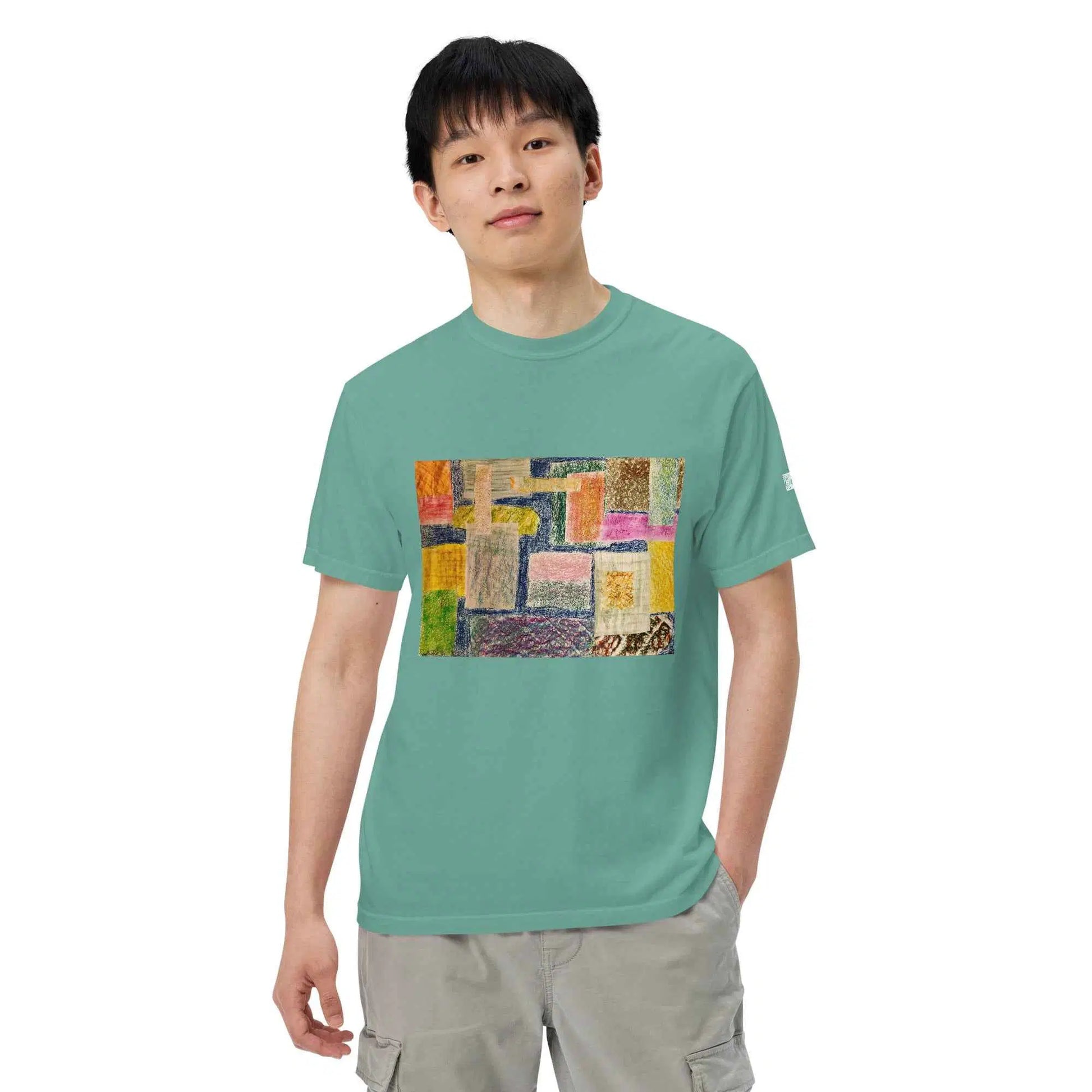 Unisex T-Shirt - The Hearth Quilt - Folk Abstract Patchwork