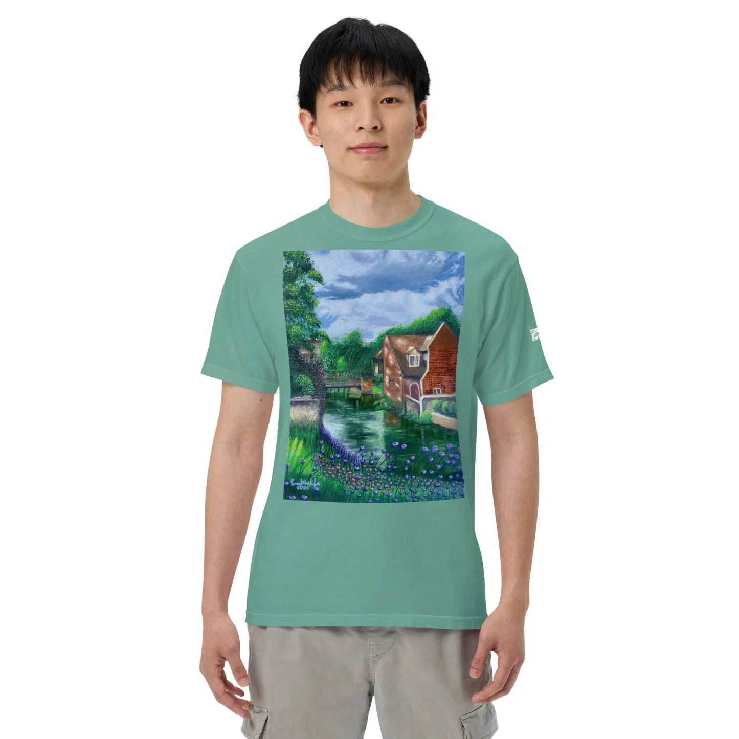 Unisex T-Shirt - River Melody - Impressionist Landscape Art - Eman's Gallery